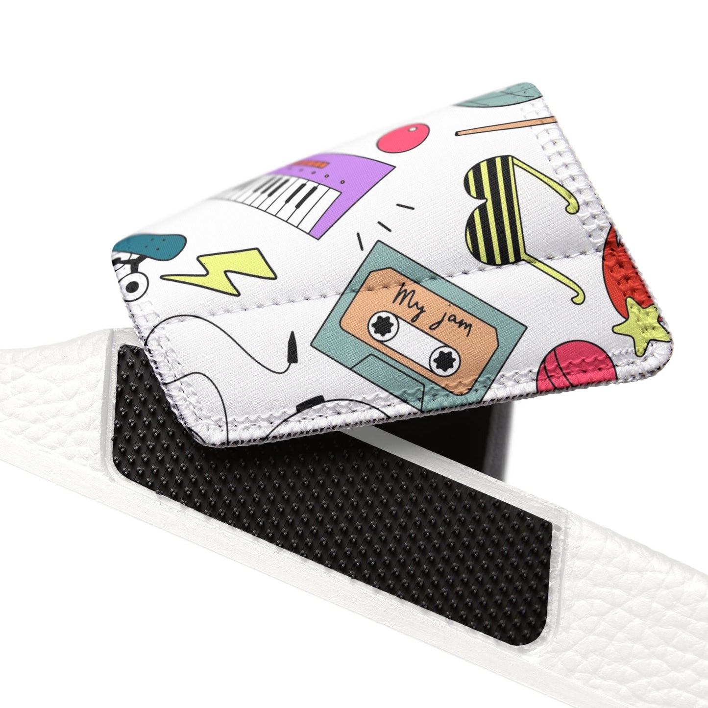 Groovy Retro Music Slide Sandals