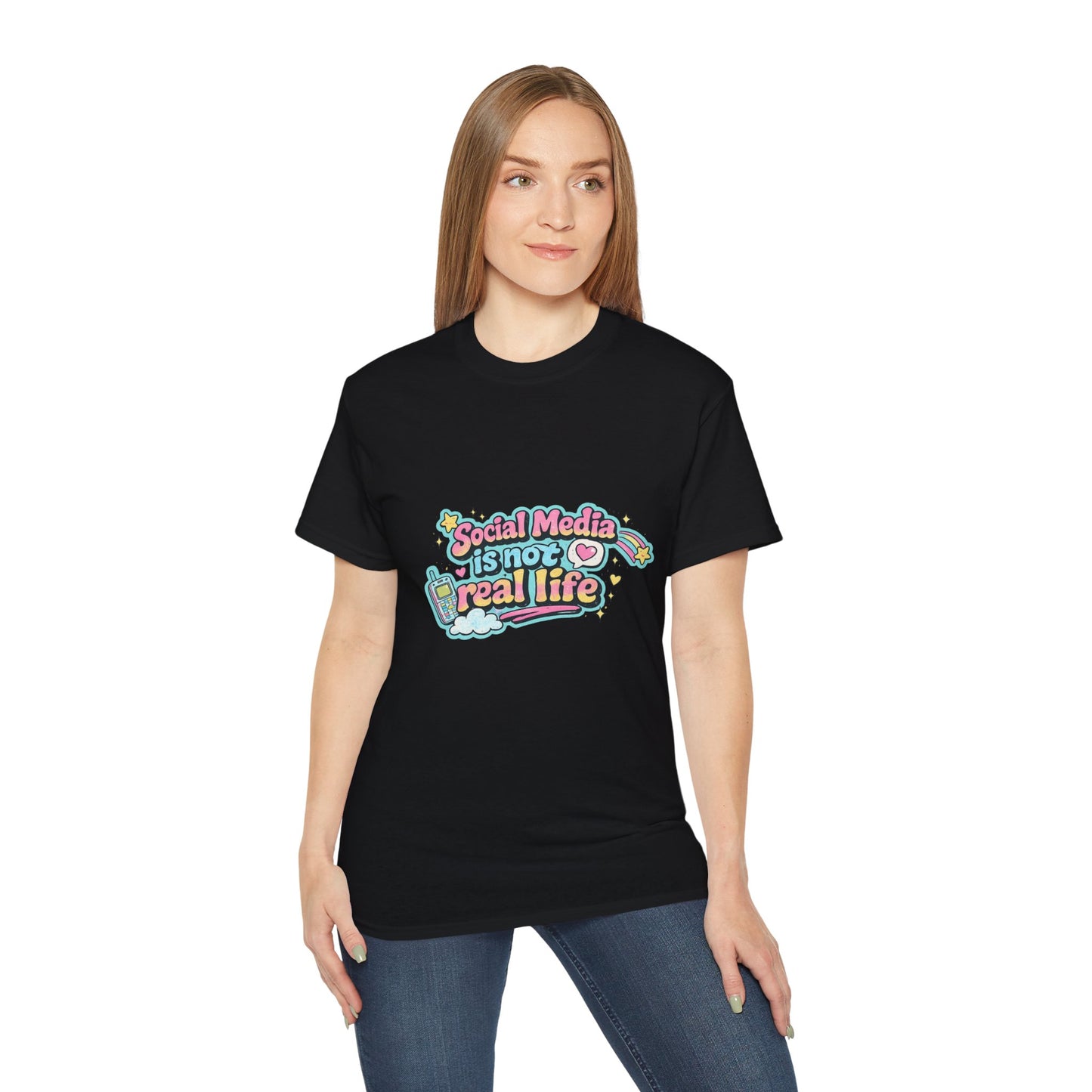 Social Media Is Not Real Life Tee