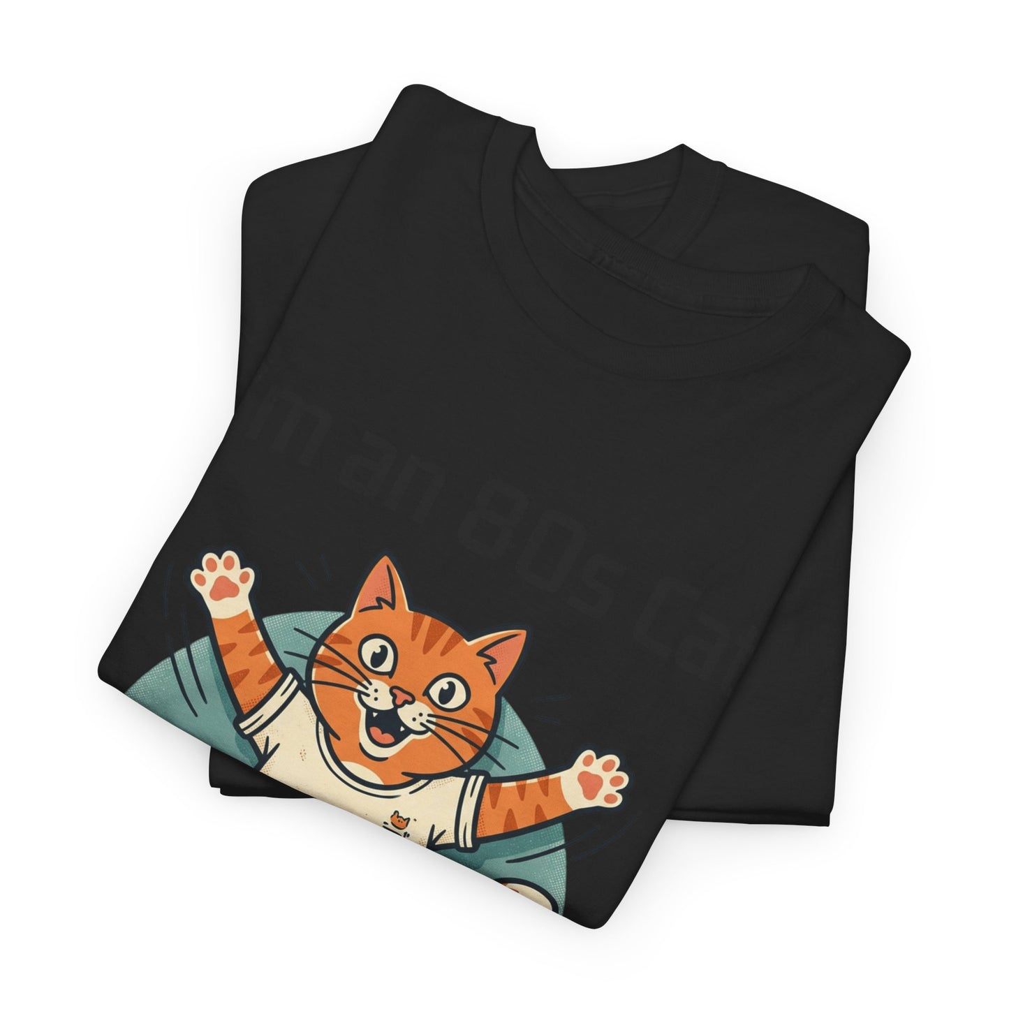 Retro 80s Cat T-Shirt — "I’m an 80s Cat" Vintage Workout Graphic Tee