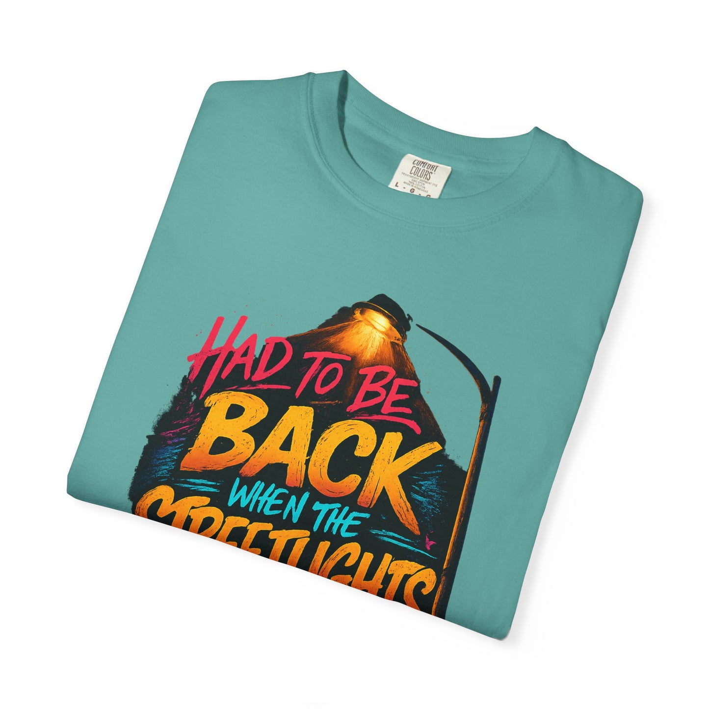 T-Shirt — "Had To Be Back When The Streetlights Came On" Vintage Nightscape Graphic Tee