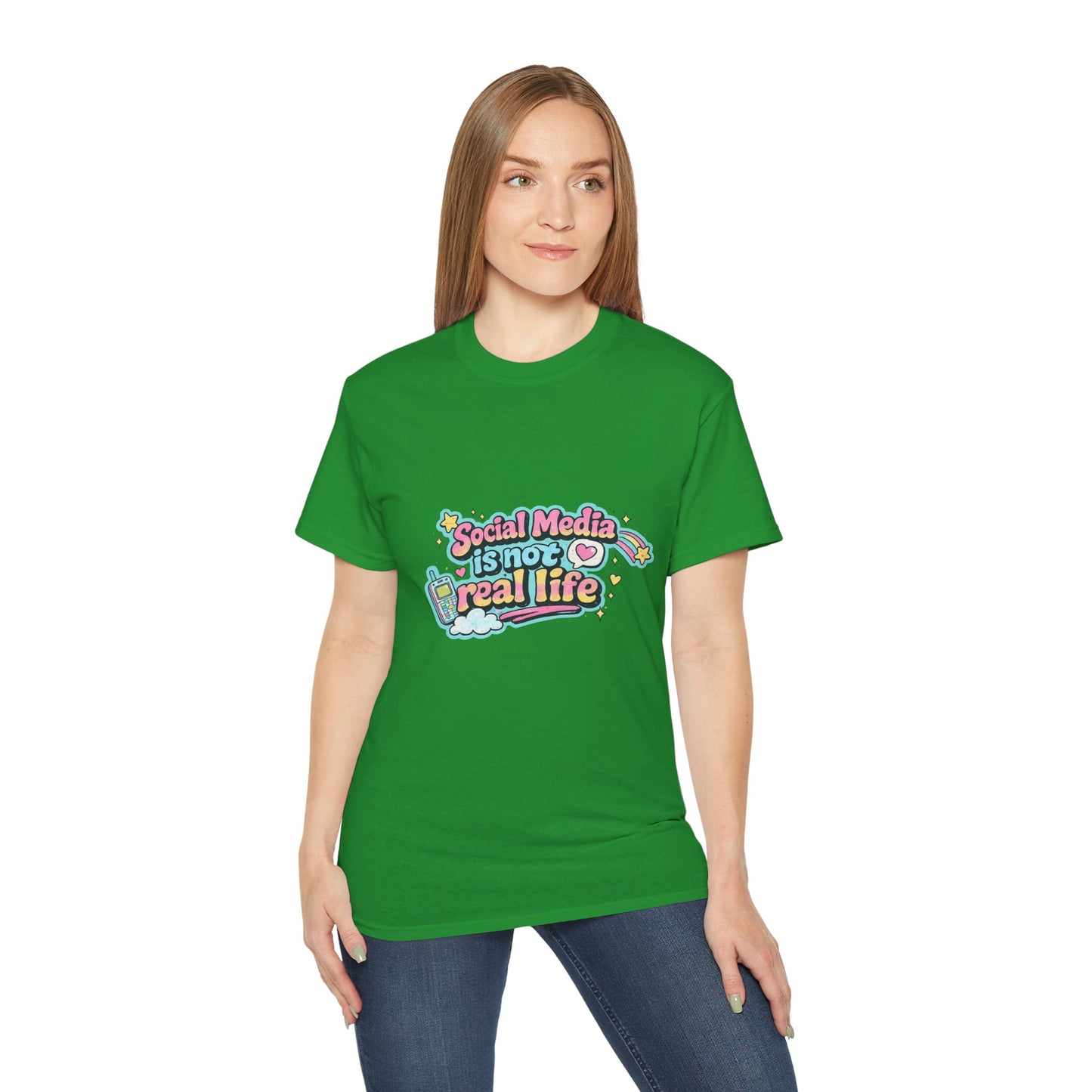 Social Media Is Not Real Life Tee