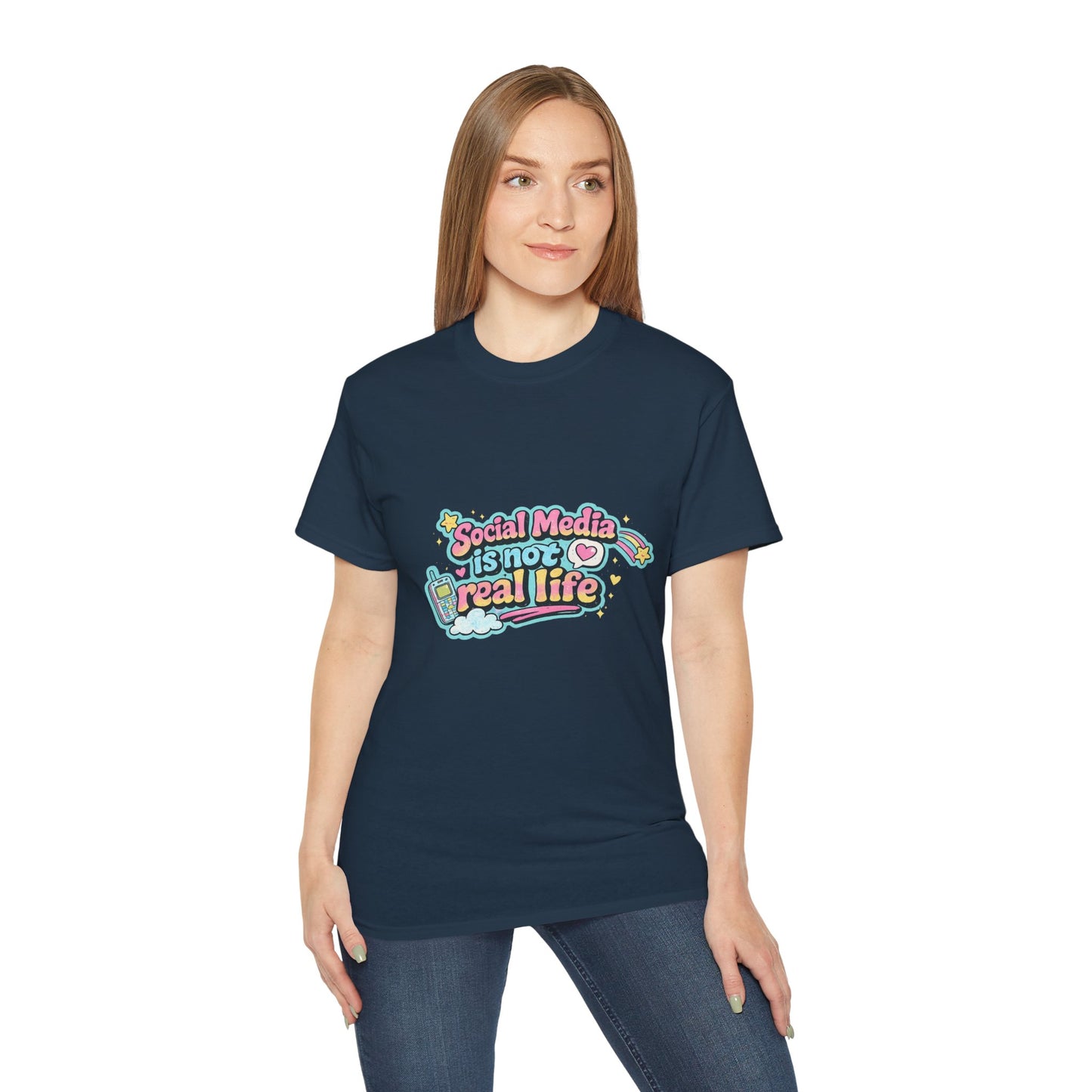 Social Media Is Not Real Life Tee