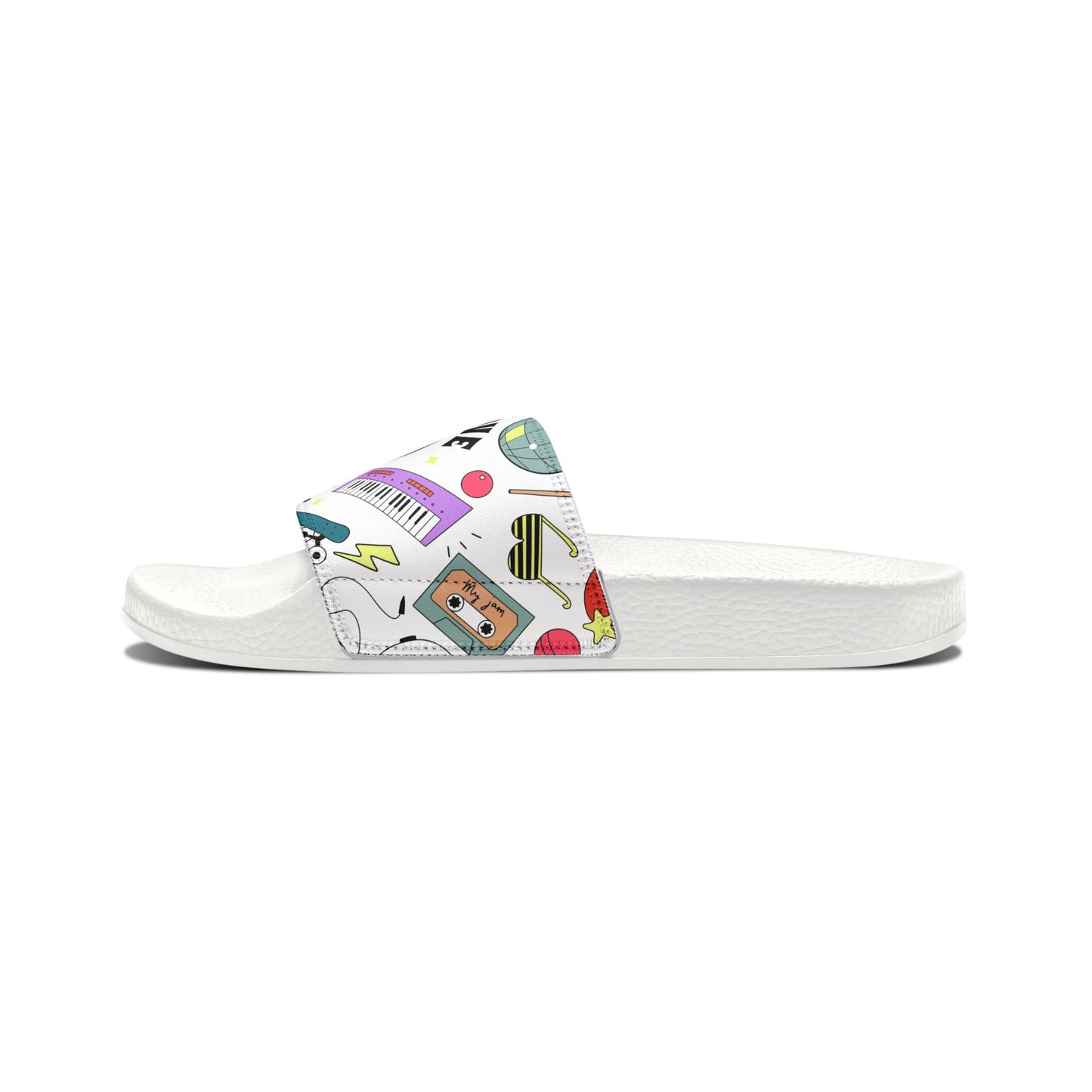 Groovy Retro Music Slide Sandals