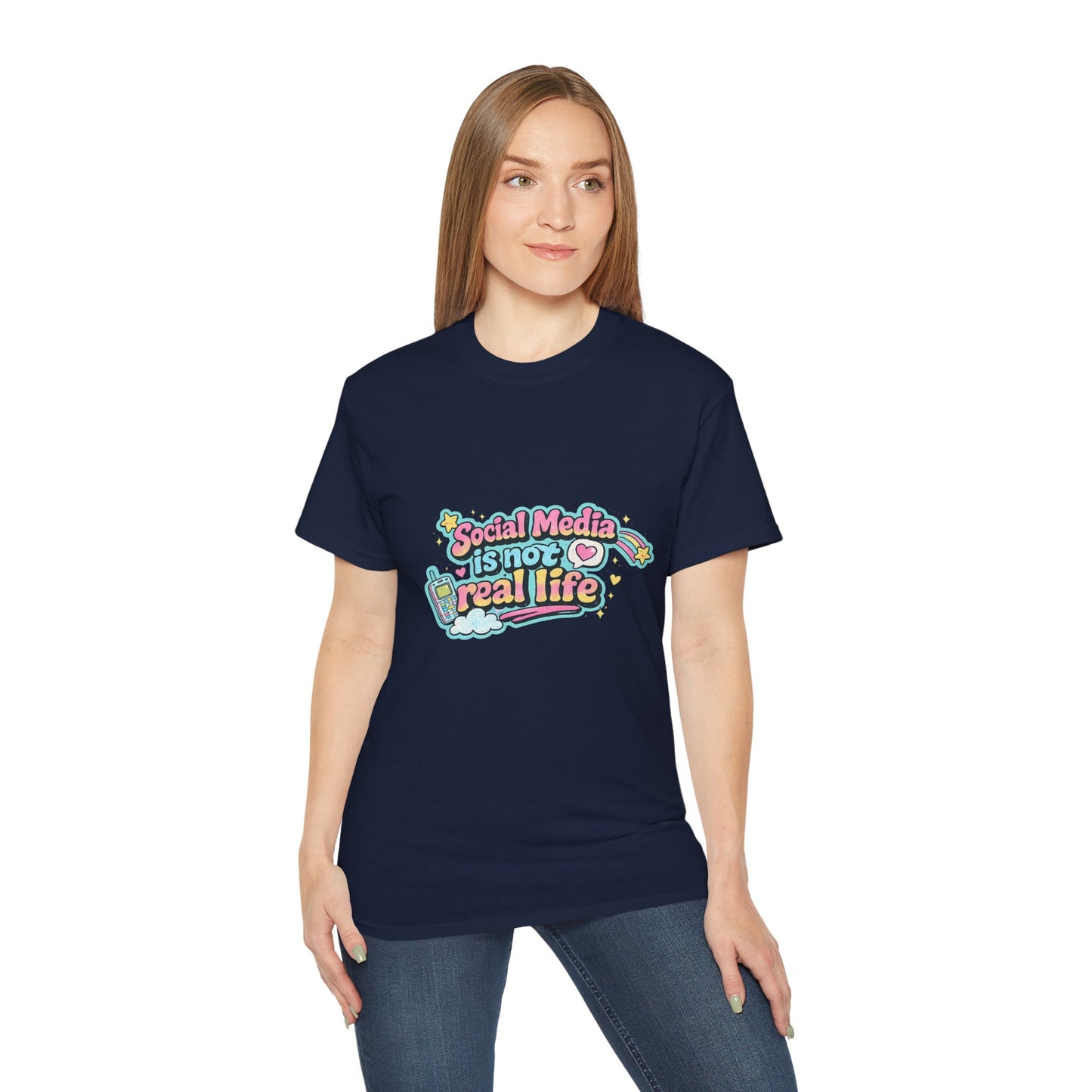 Social Media Is Not Real Life Tee