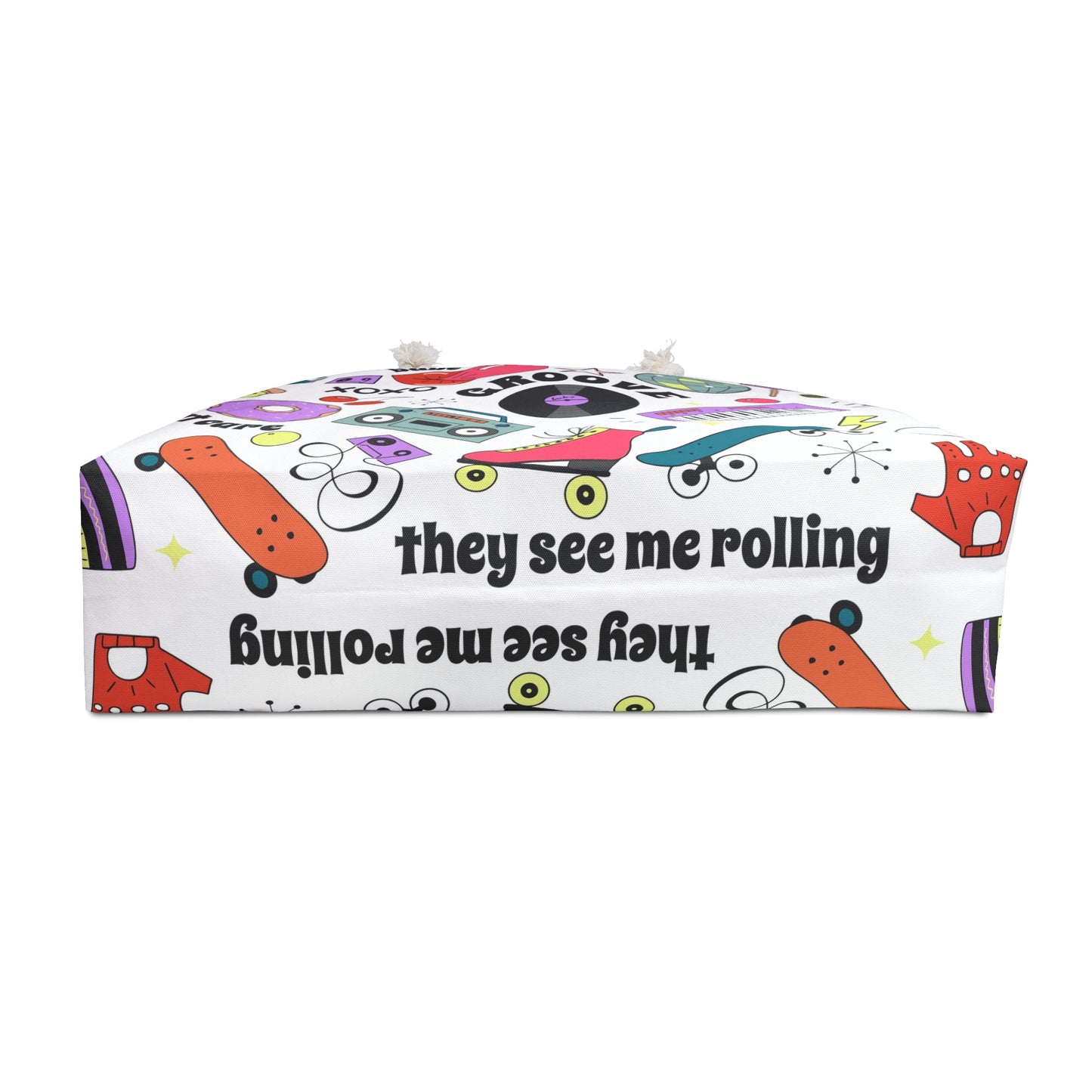 Groove Retro Doodles Weekender Bag — 90s Music & Skate Travel Tote