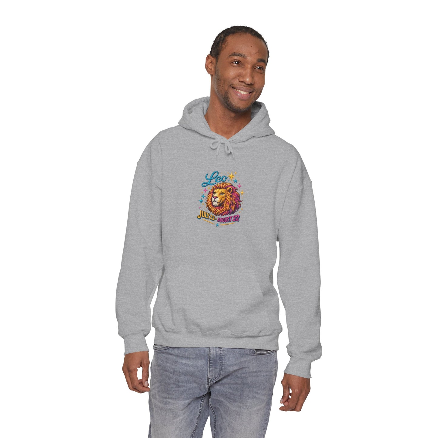 Leo Zodiac Lion Hoodie - 'Leo' Horoscope Graphic Sweatshirt (July 23–Aug 22)