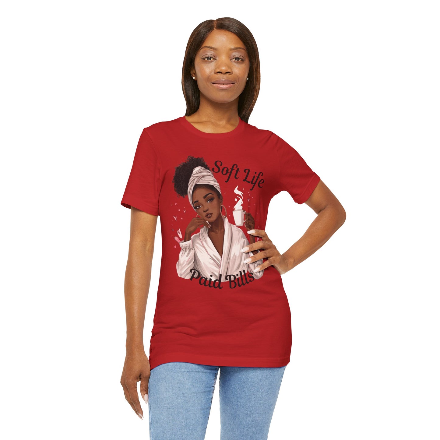 Soft Life Paid Bills Tee | Funny Financial Shirt, Casual Graphic Tee