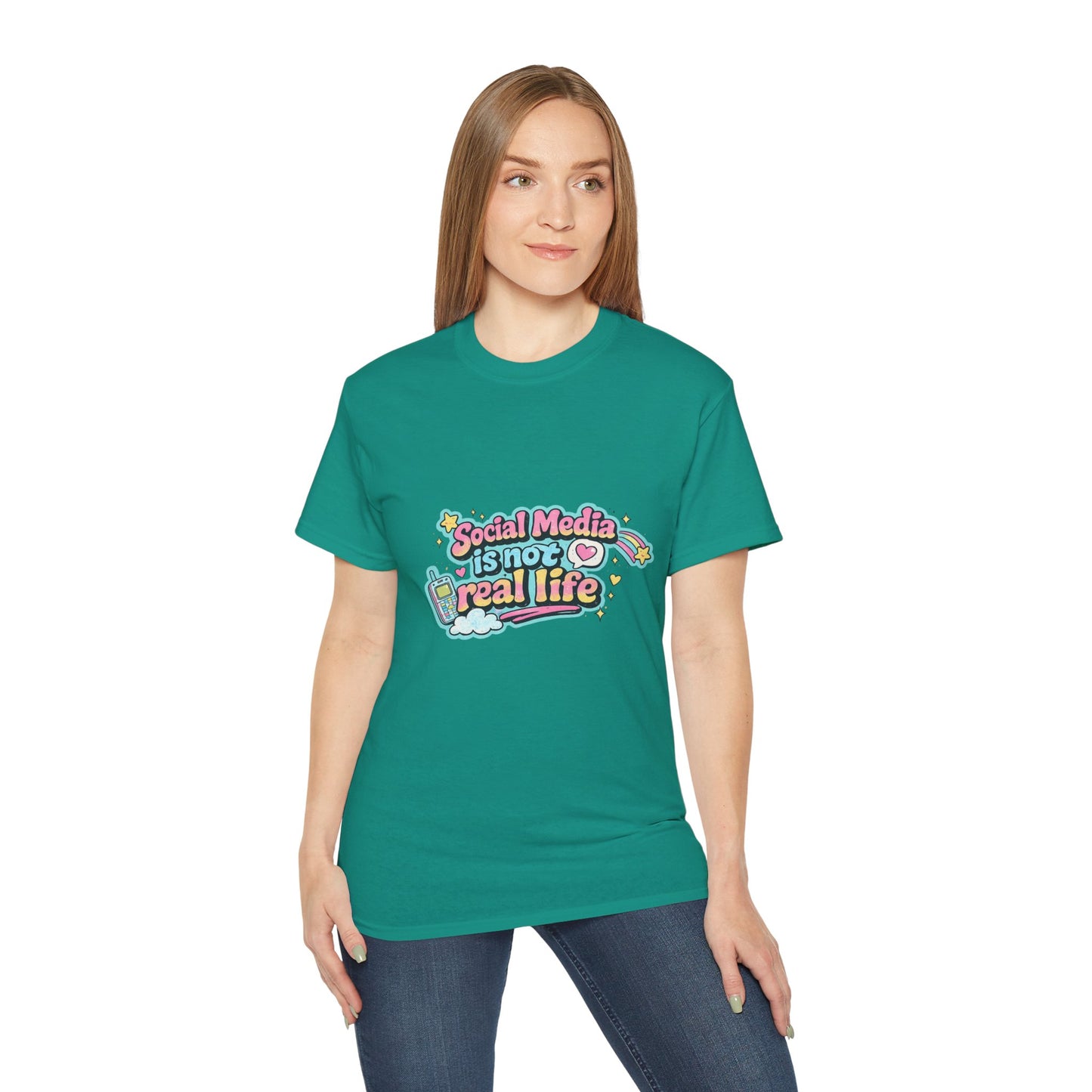 Social Media Is Not Real Life Tee