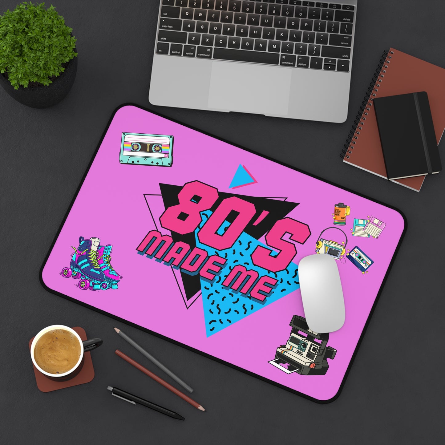 Retro 80s "Made Me" Desk Mat — Vintage Retro Gaming & Office Mousepad