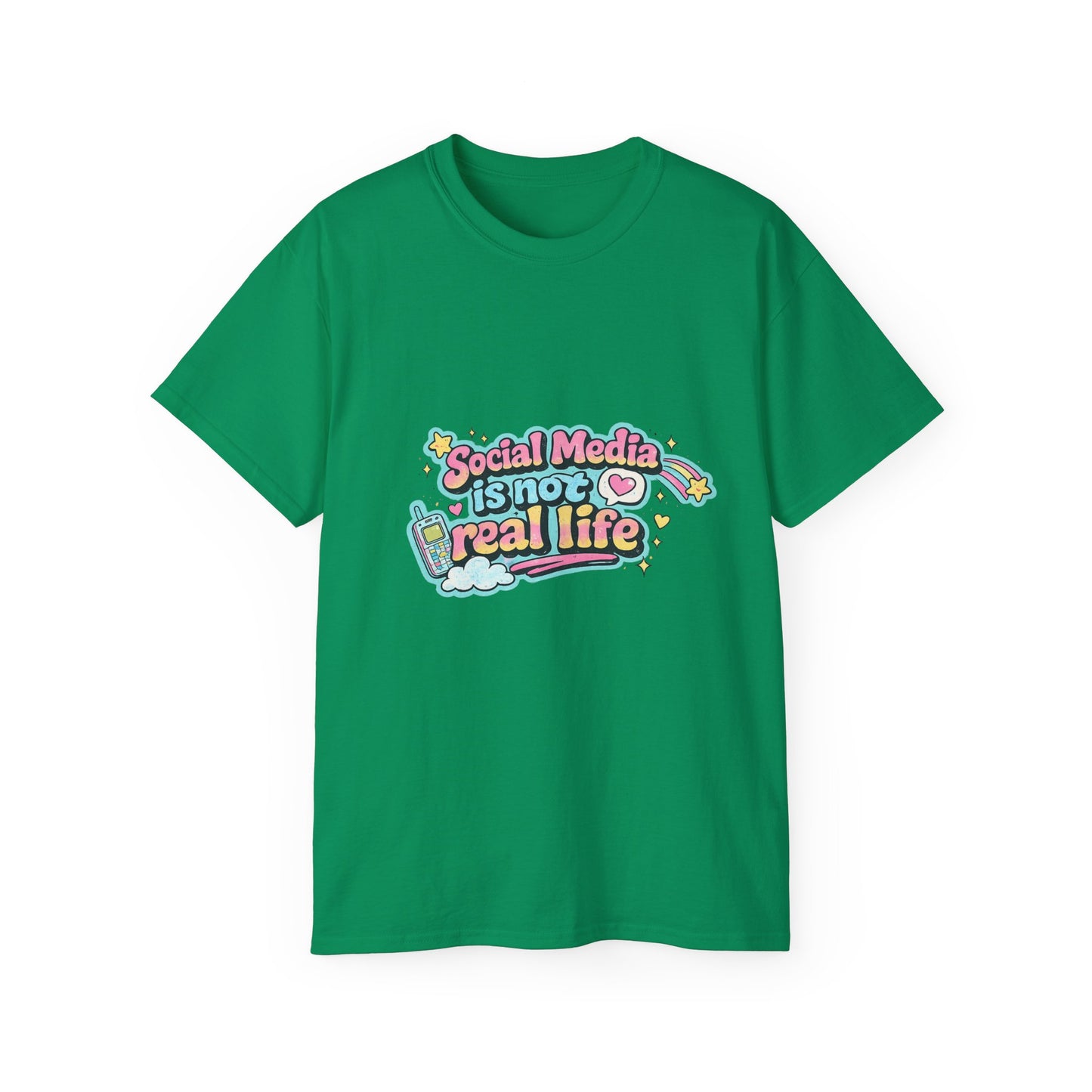 Social Media Is Not Real Life Tee