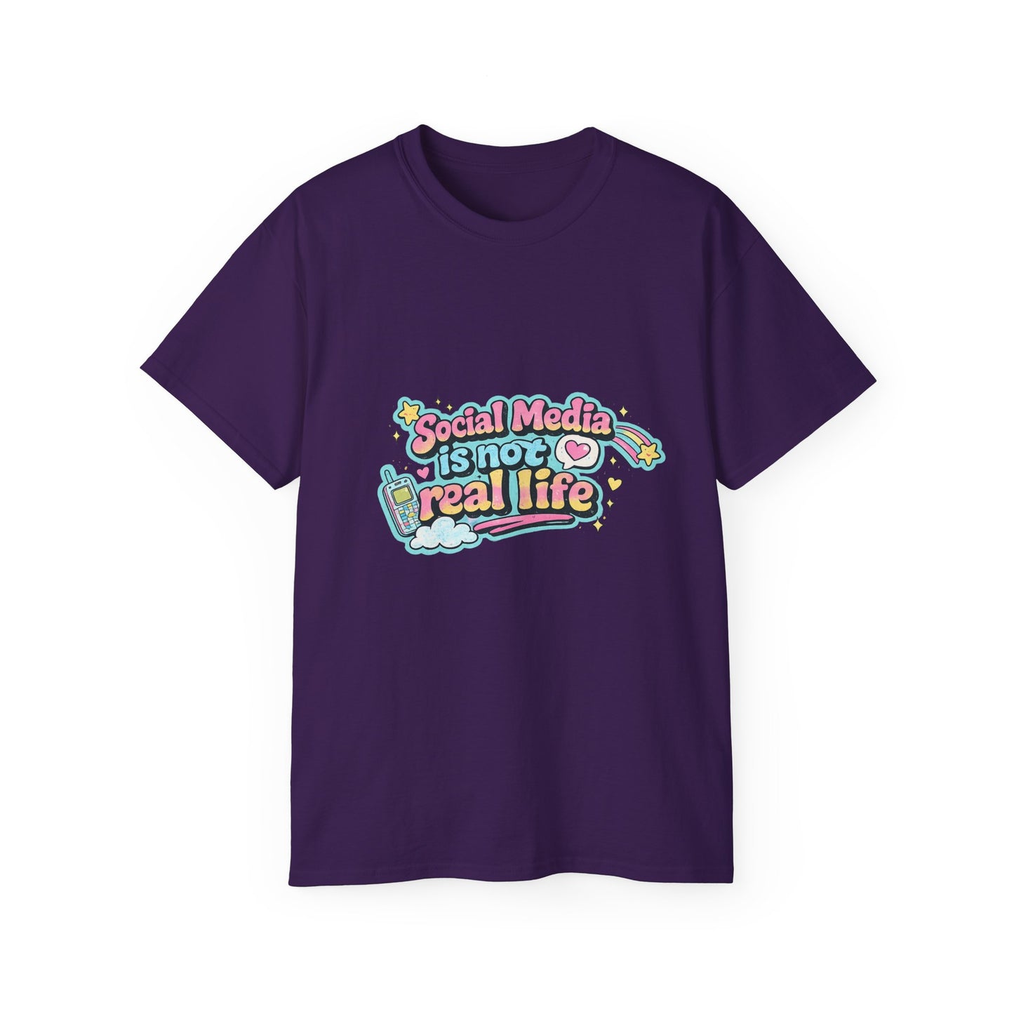 Social Media Is Not Real Life Tee