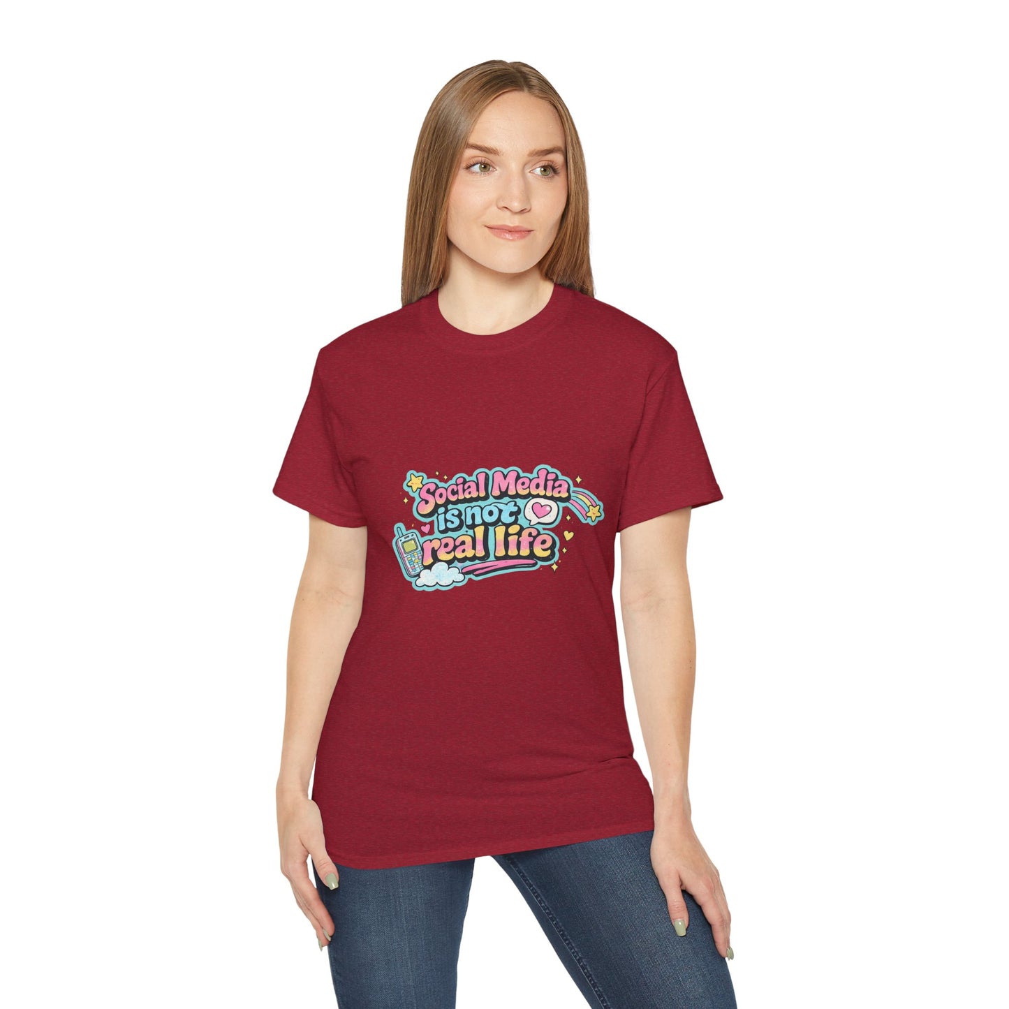Social Media Is Not Real Life Tee