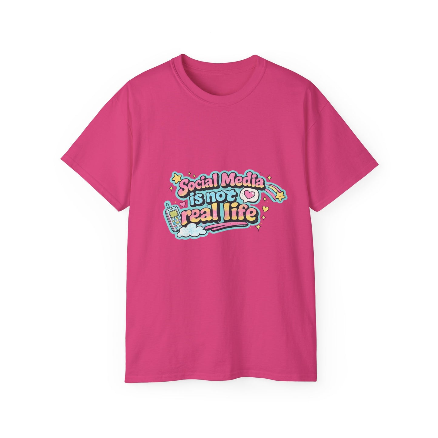 Social Media Is Not Real Life Tee