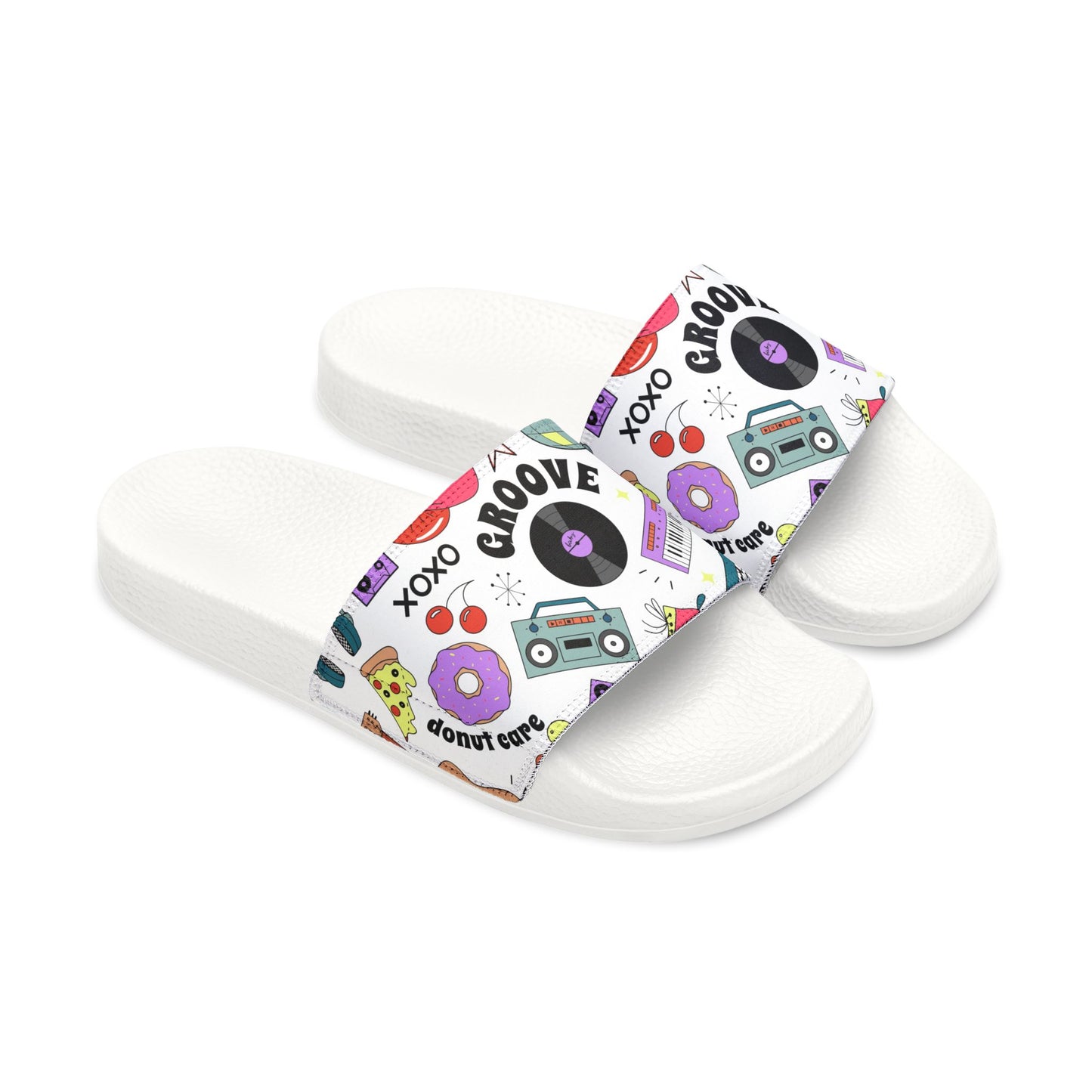 Groovy Retro Music Slide Sandals