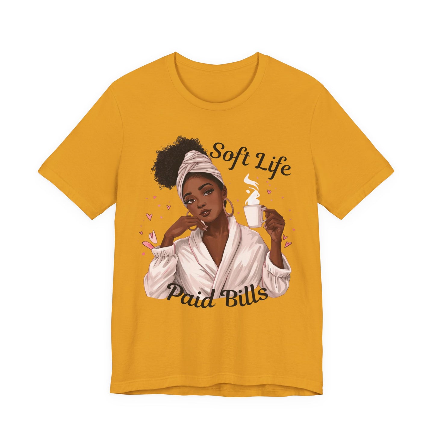 Soft Life Paid Bills Tee | Funny Financial Shirt, Casual Graphic Tee