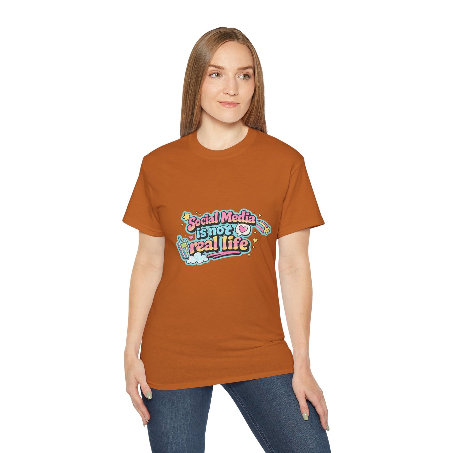 Social Media Is Not Real Life Tee