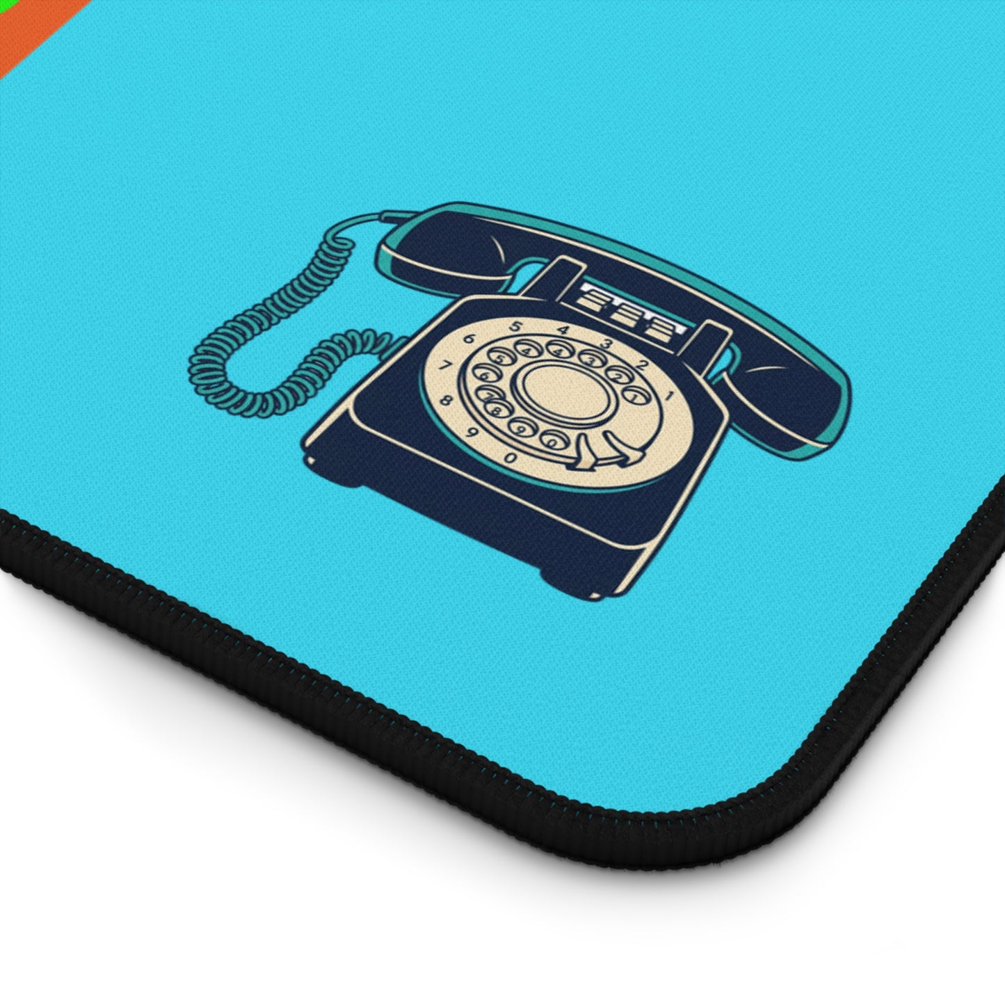 Retro 80s Desk Mat — Vintage Roller Skates, Boombox & Polaroid Design