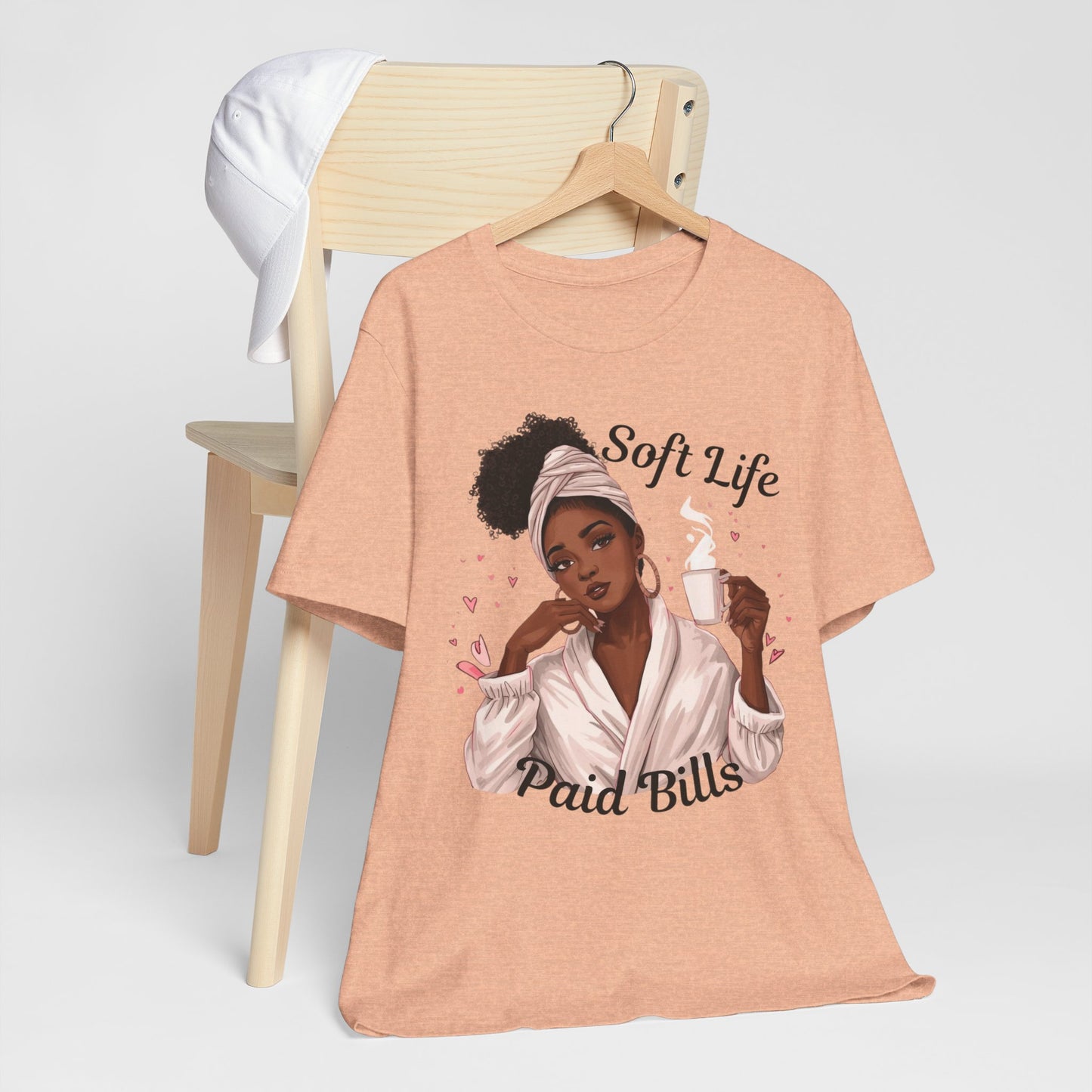 Soft Life Paid Bills Tee | Funny Financial Shirt, Casual Graphic Tee