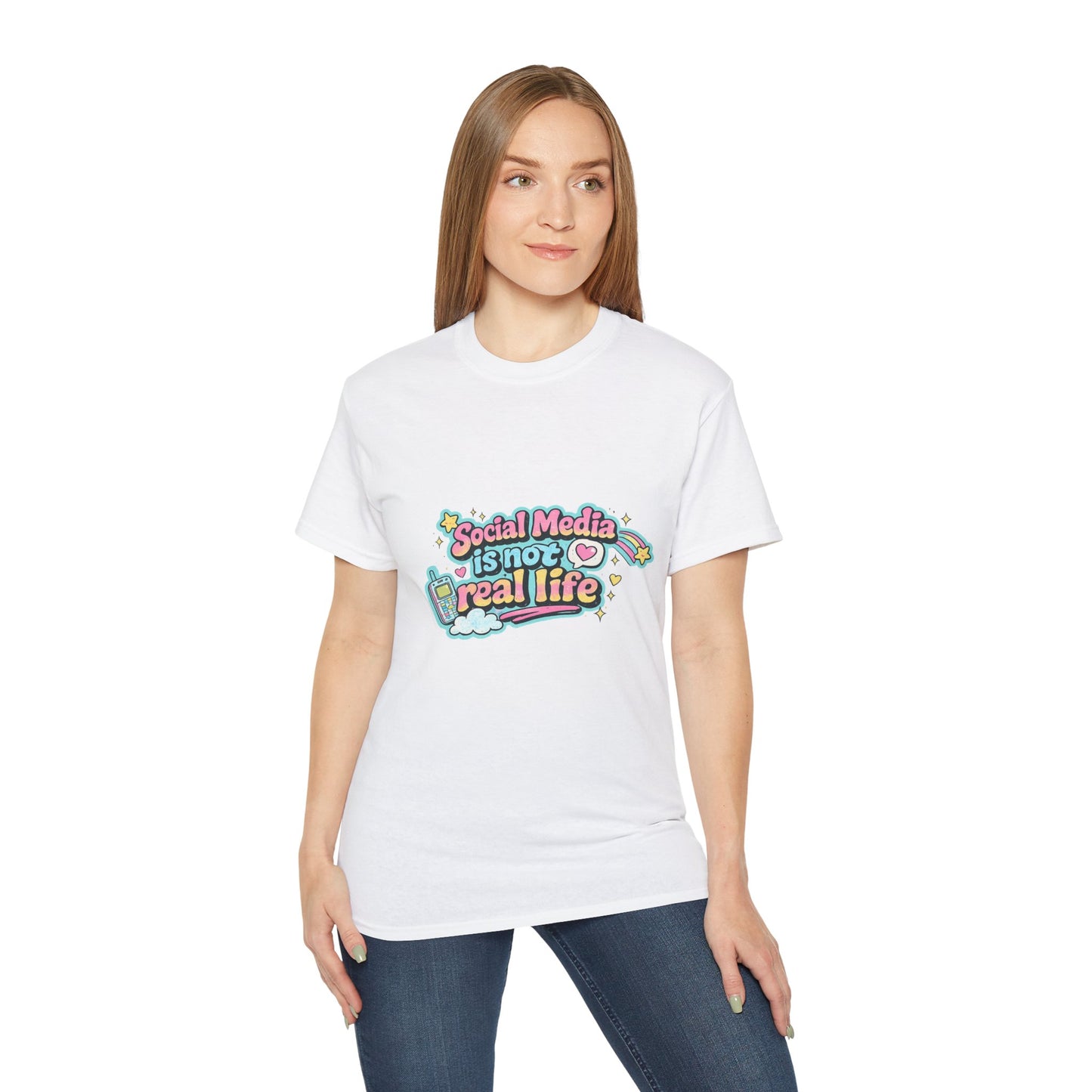 Social Media Is Not Real Life Tee