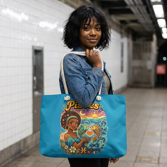 Pisces Weekender Bag – Zodiac Tote for Women, Astrological Travel Bag