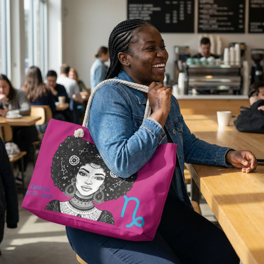 Capricorn Weekender Bag — Zodiac Afro Woman Design (Dec 22–Jan 19)