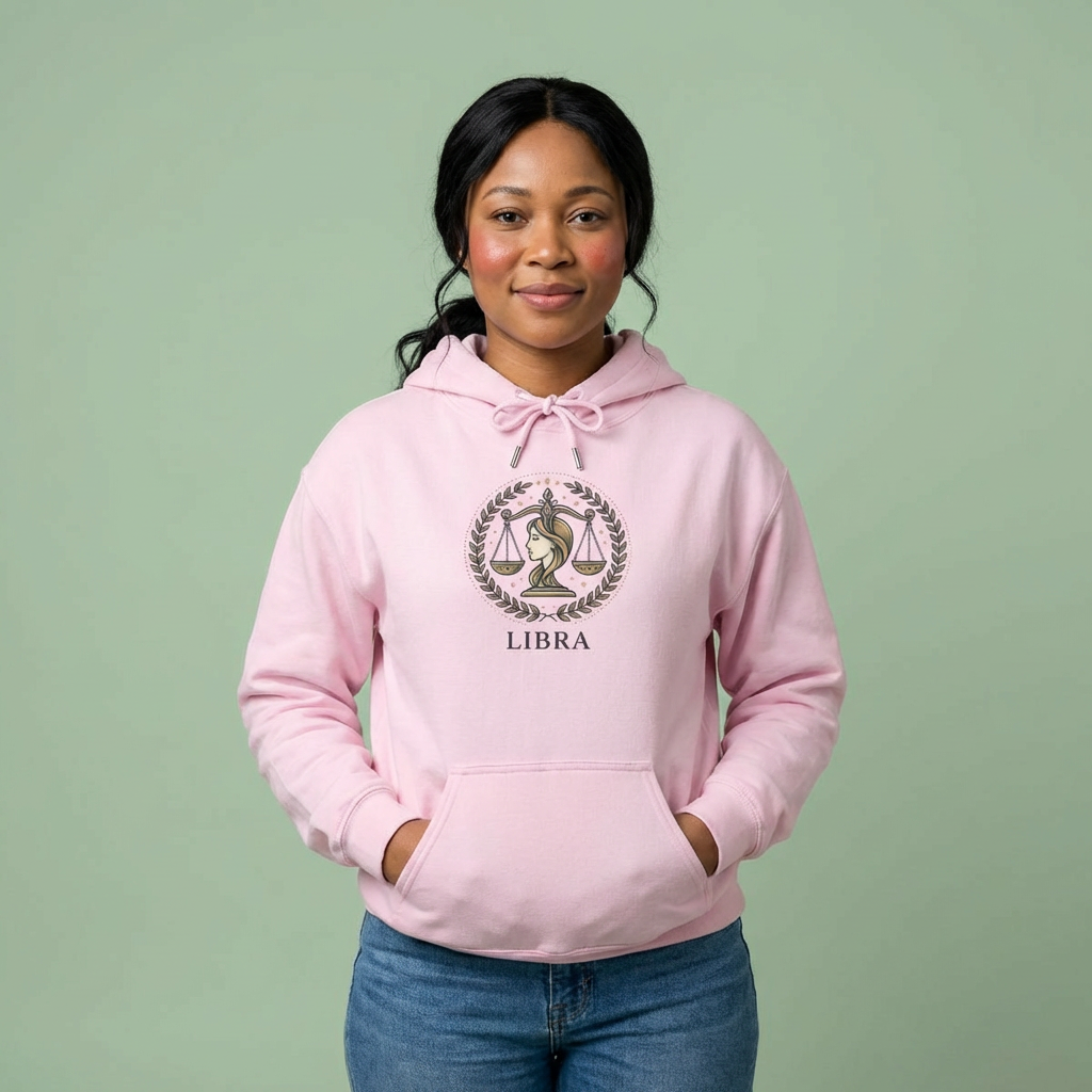 Libra Zodiac Hoodie - Elegant Scales Astrology Sweatshirt
