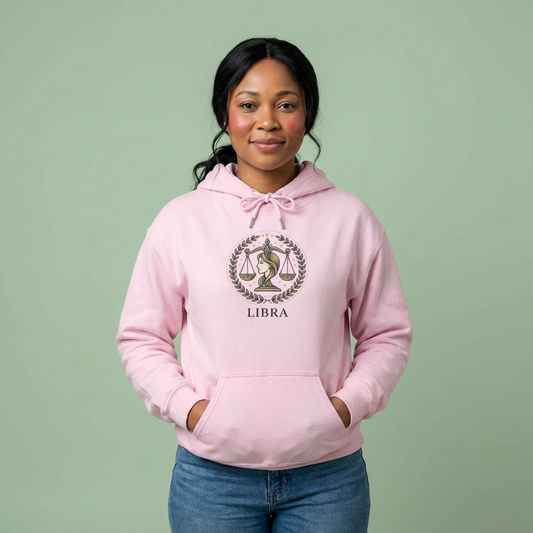 Libra Zodiac Hoodie - Elegant Scales Astrology Sweatshirt