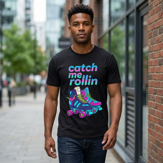 Catch Me Rollin' Tee — Casual Graphic T-Shirt