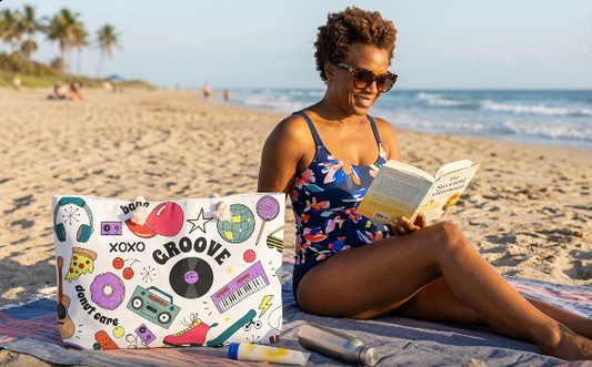 Groove Retro Doodles Weekender Bag — 90s Music & Skate Travel Tote
