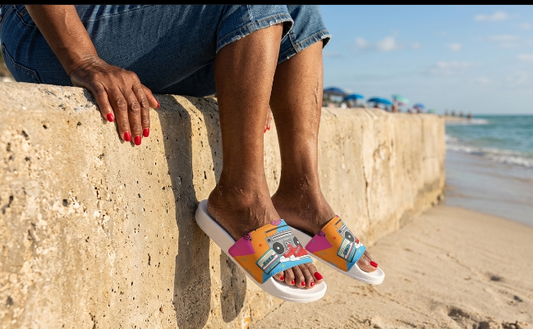 Retro Boombox Graphic Women's Sandals