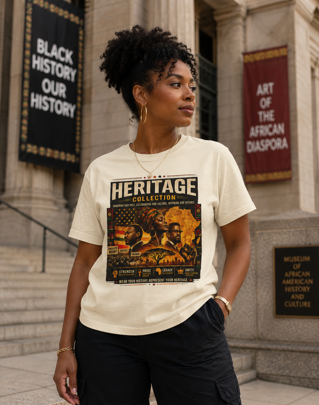 Heritage Collection African American History Graphic Tee | Cultural Pride Shirt