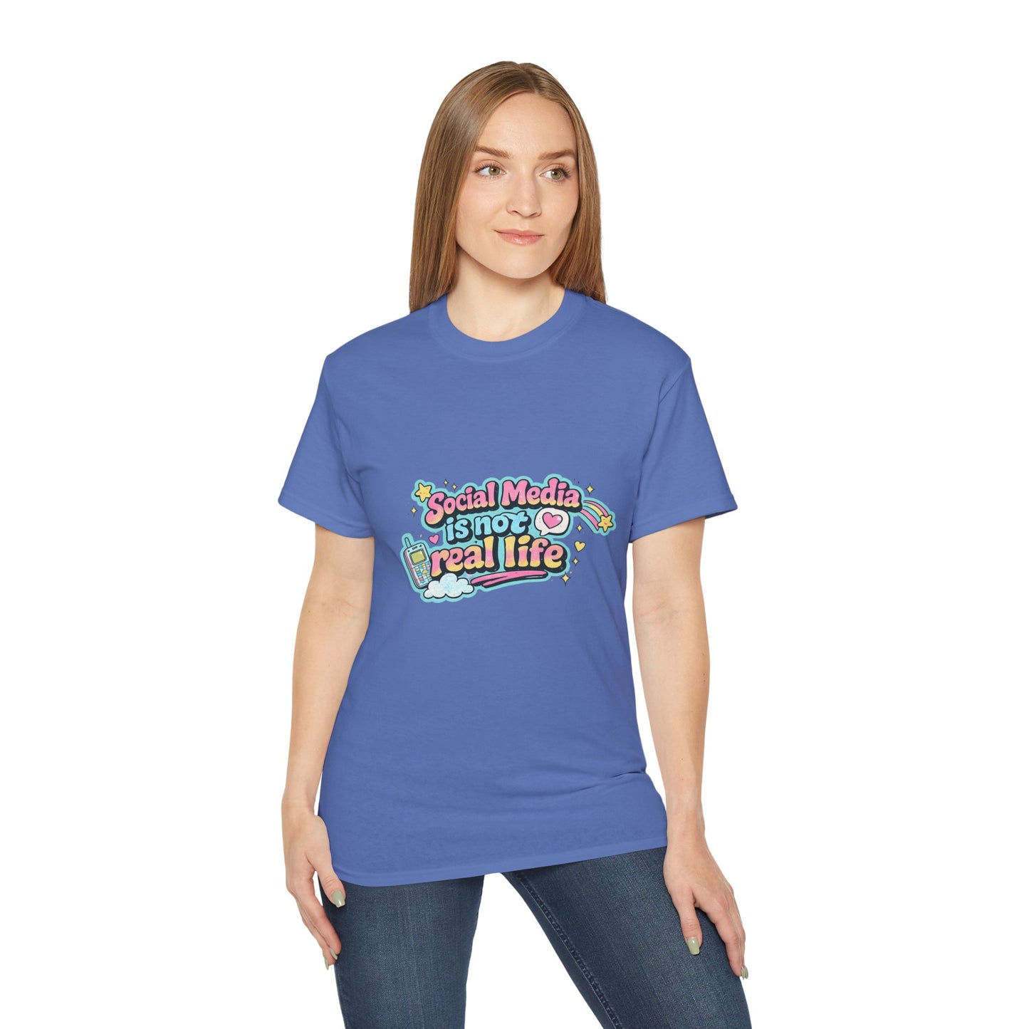 Social Media Is Not Real Life Tee