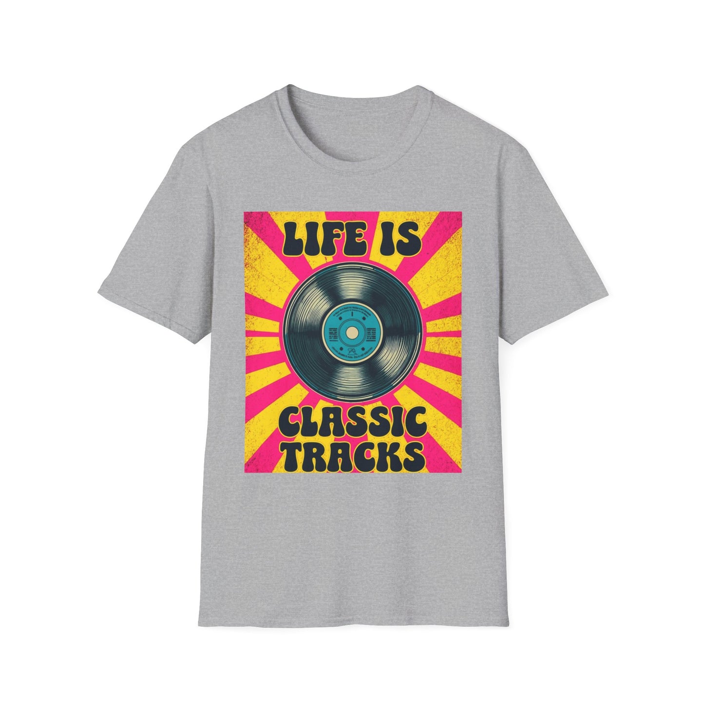Classic Tracks T-Shirt – Vintage Vinyl 'Life Is Classic Tracks' Tee