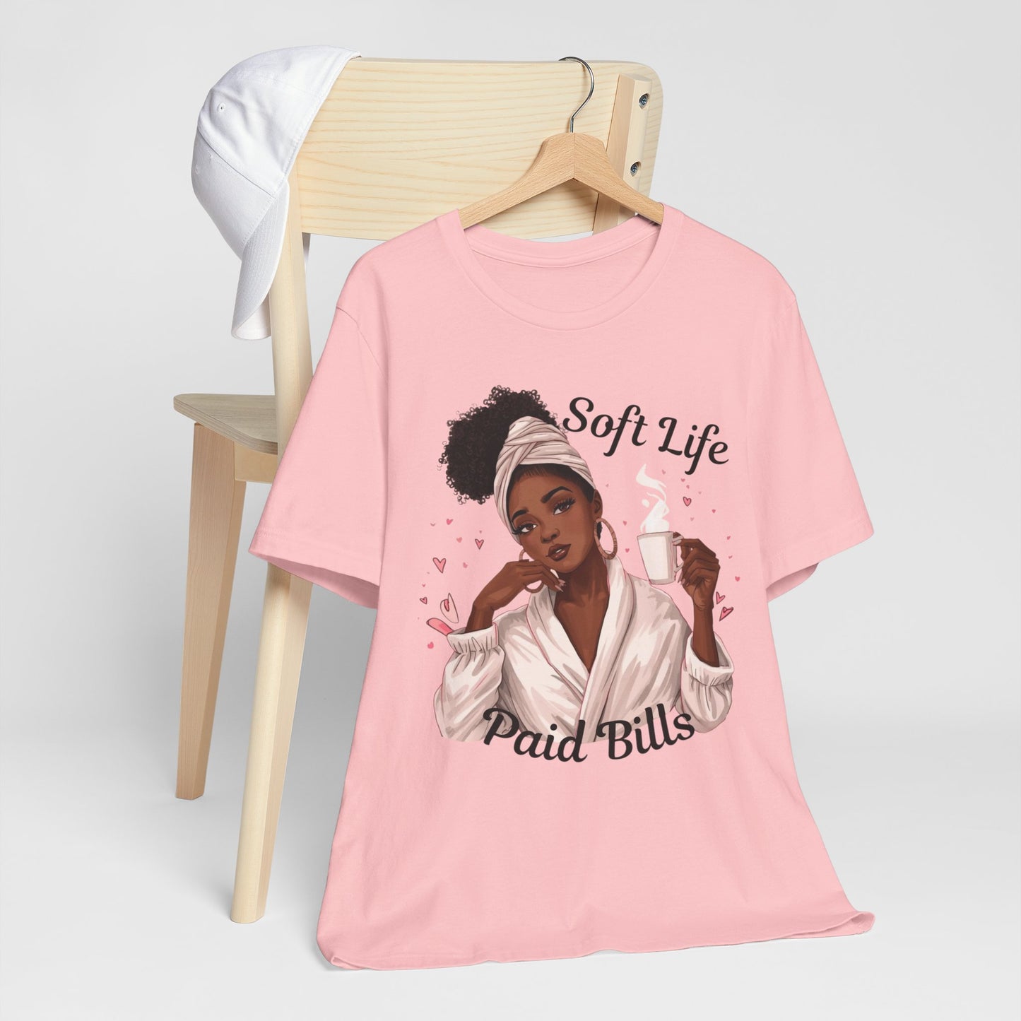 Soft Life Paid Bills Tee | Funny Financial Shirt, Casual Graphic Tee