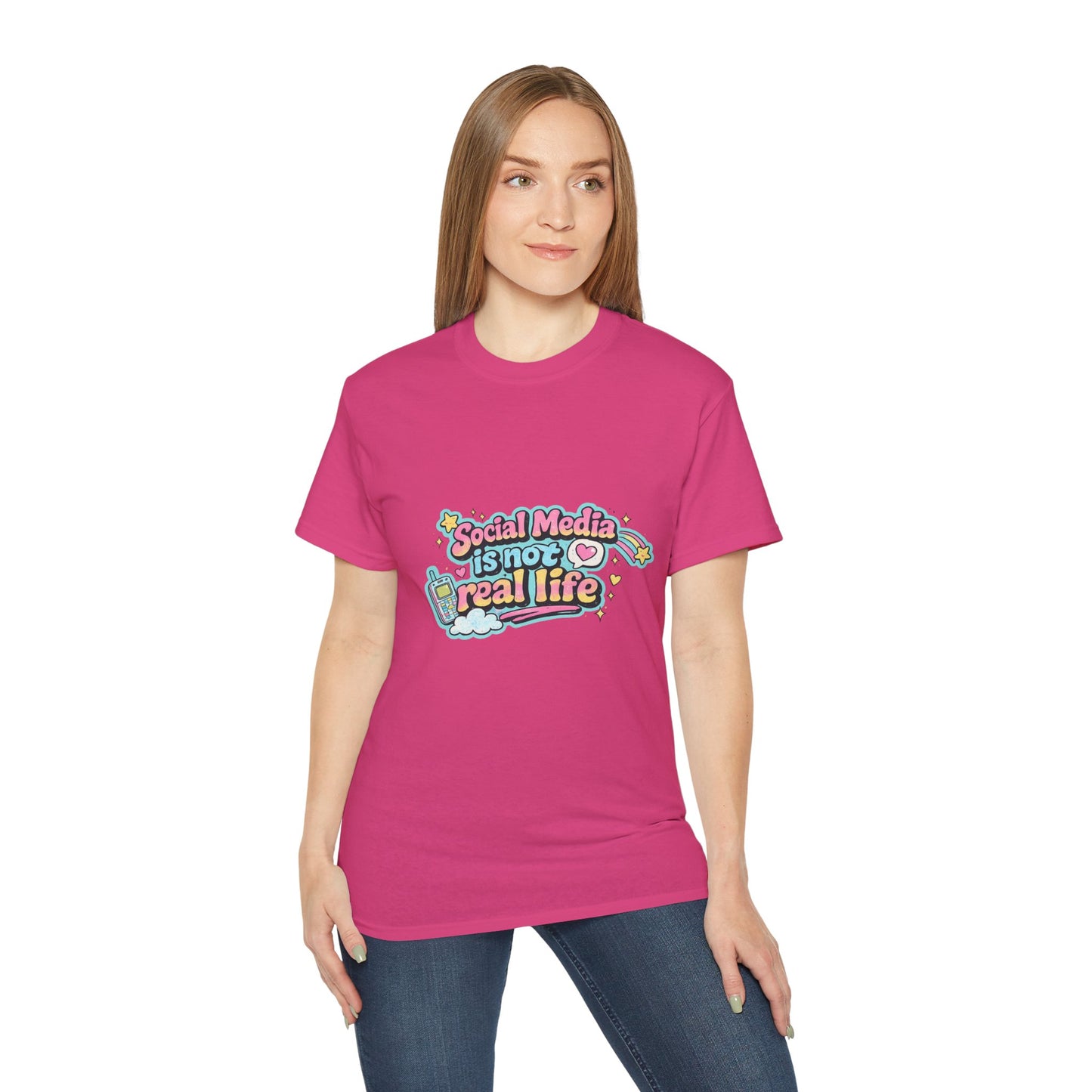 Social Media Is Not Real Life Tee