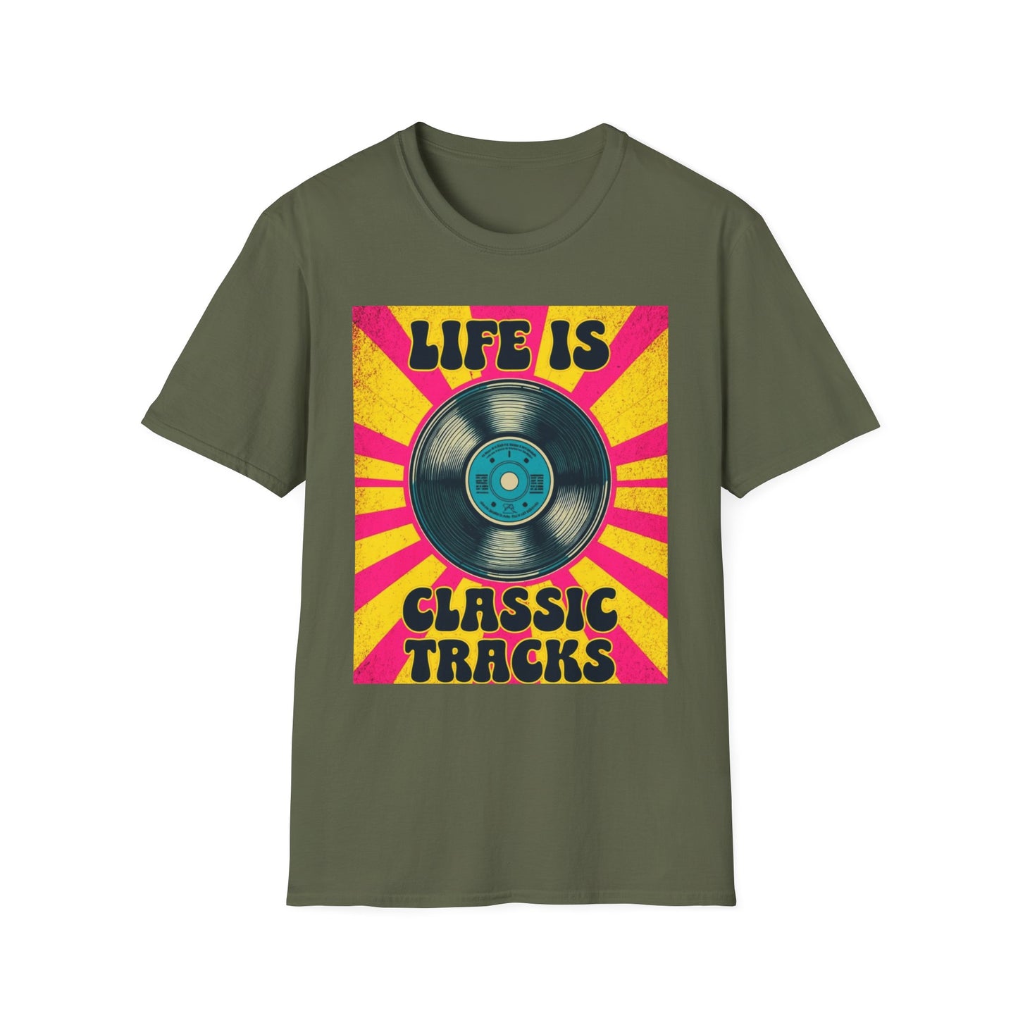 Classic Tracks T-Shirt – Vintage Vinyl 'Life Is Classic Tracks' Tee