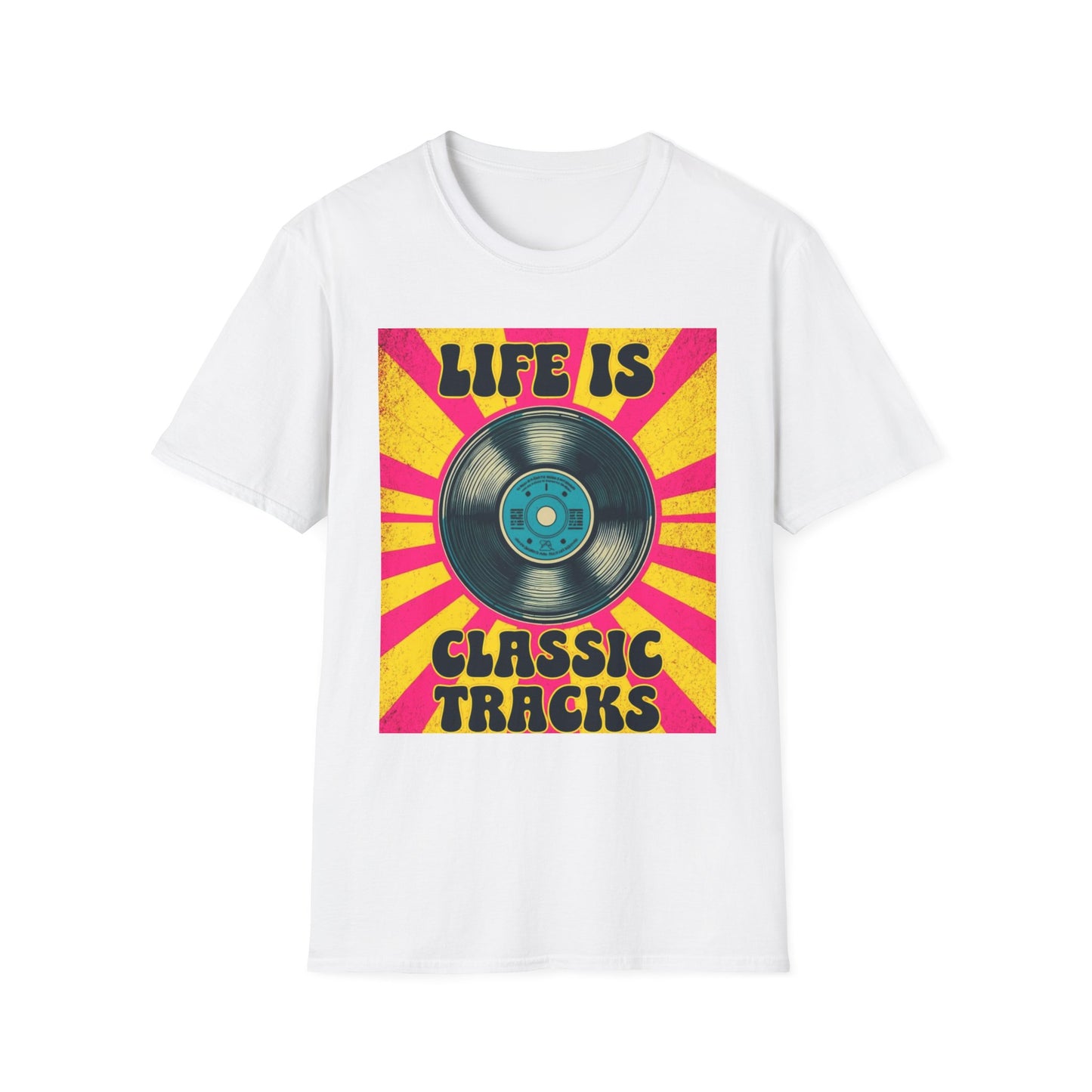 Classic Tracks T-Shirt – Vintage Vinyl 'Life Is Classic Tracks' Tee