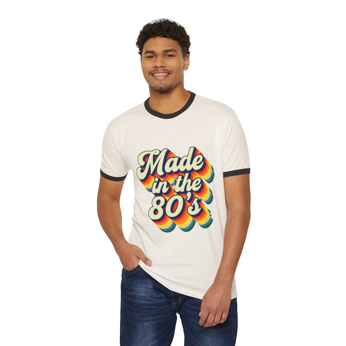 Made in the 80's Ringer T-Shirt — Retro Vintage 80s Graphic Tee