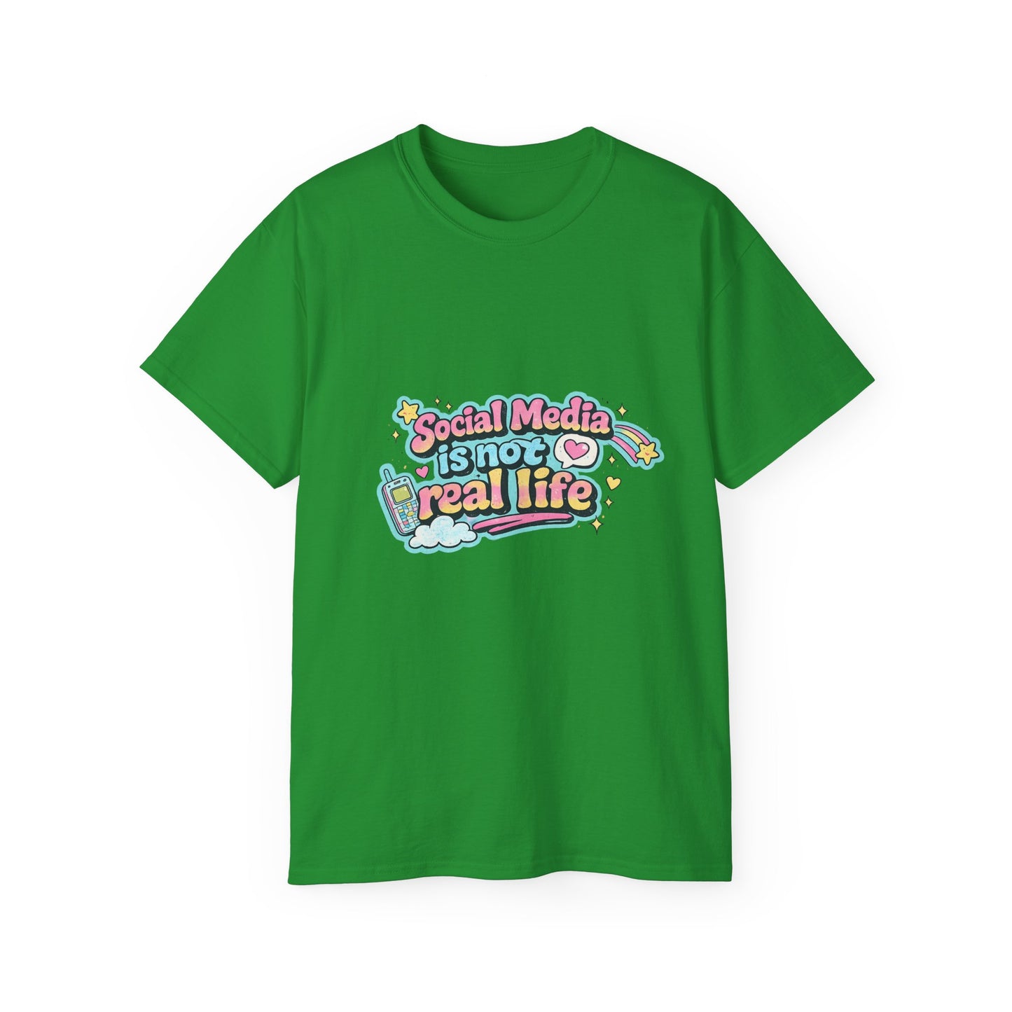 Social Media Is Not Real Life Tee