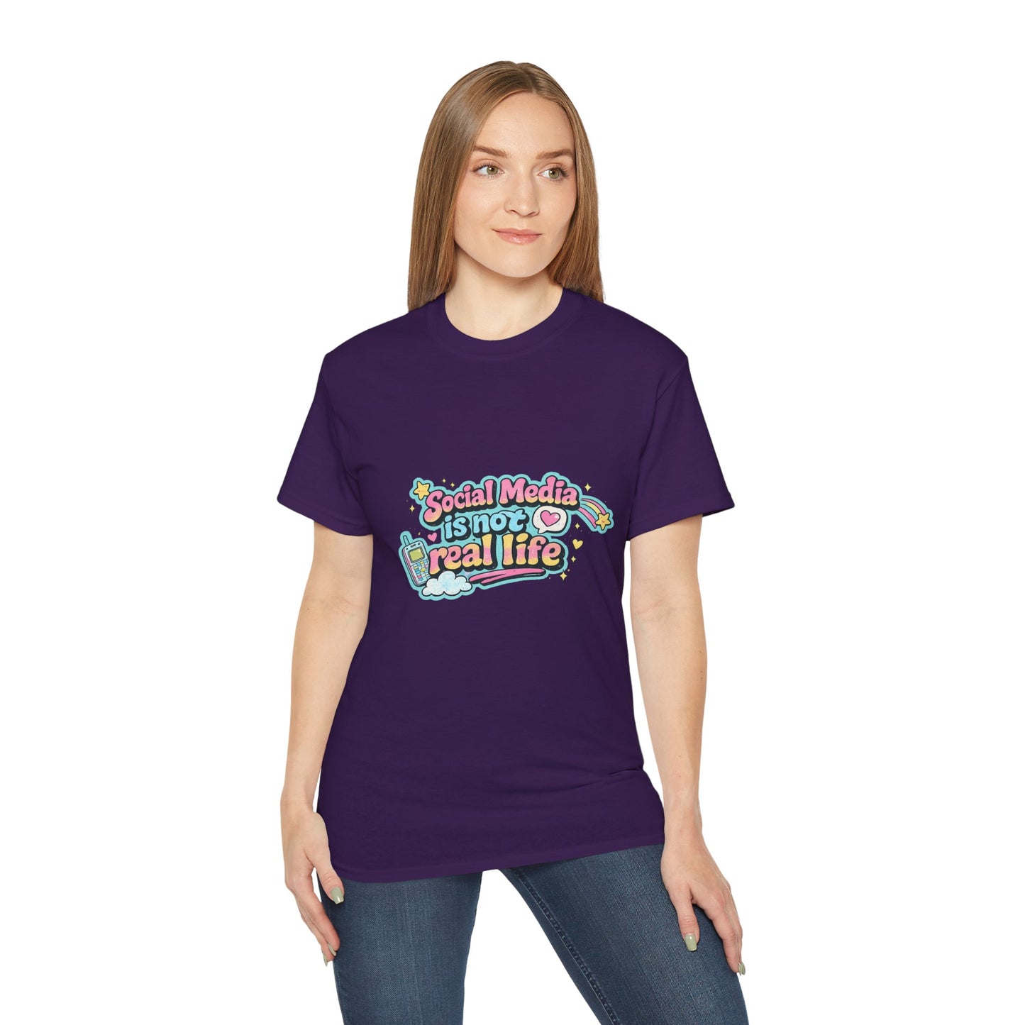 Social Media Is Not Real Life Tee