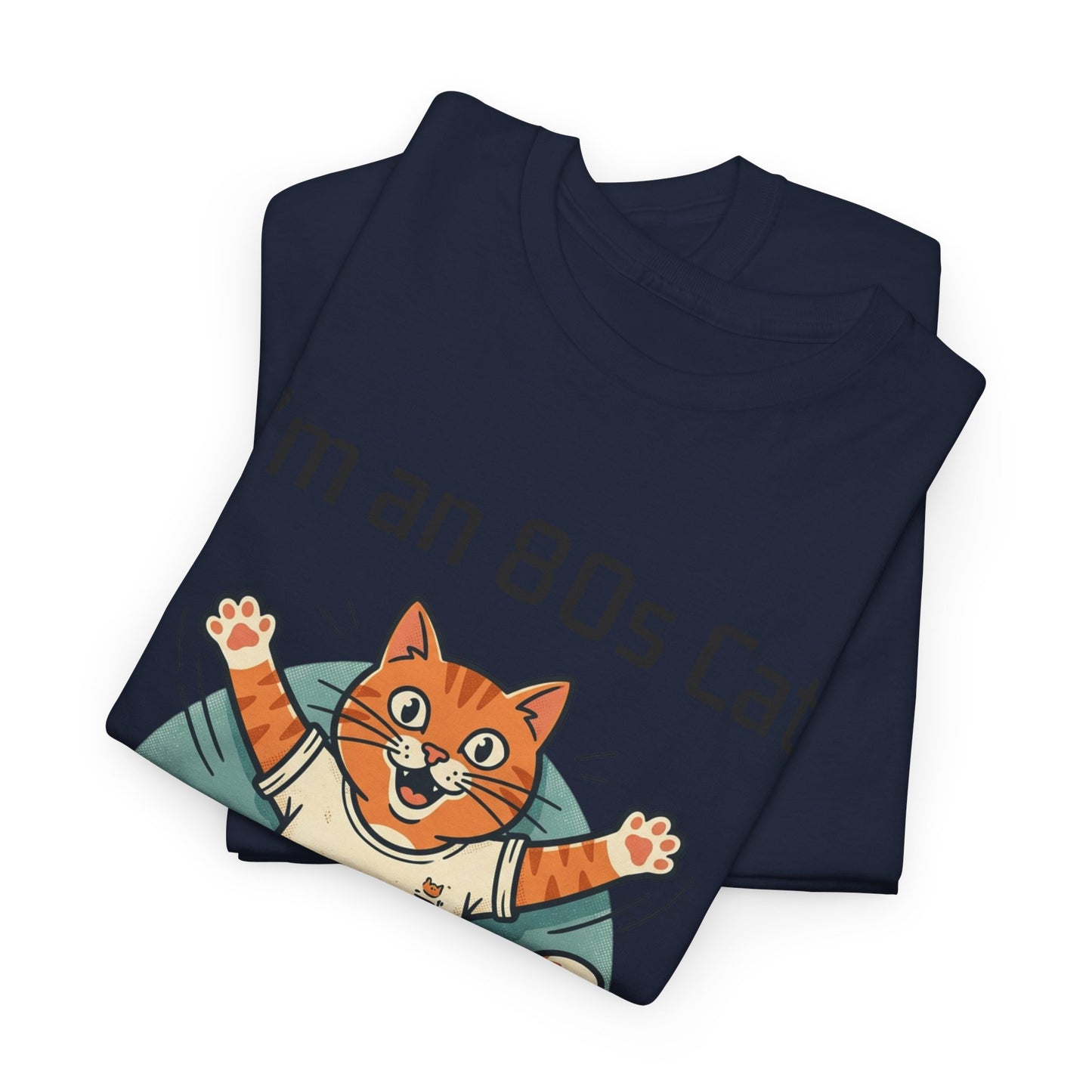 Retro 80s Cat T-Shirt — "I’m an 80s Cat" Vintage Workout Graphic Tee