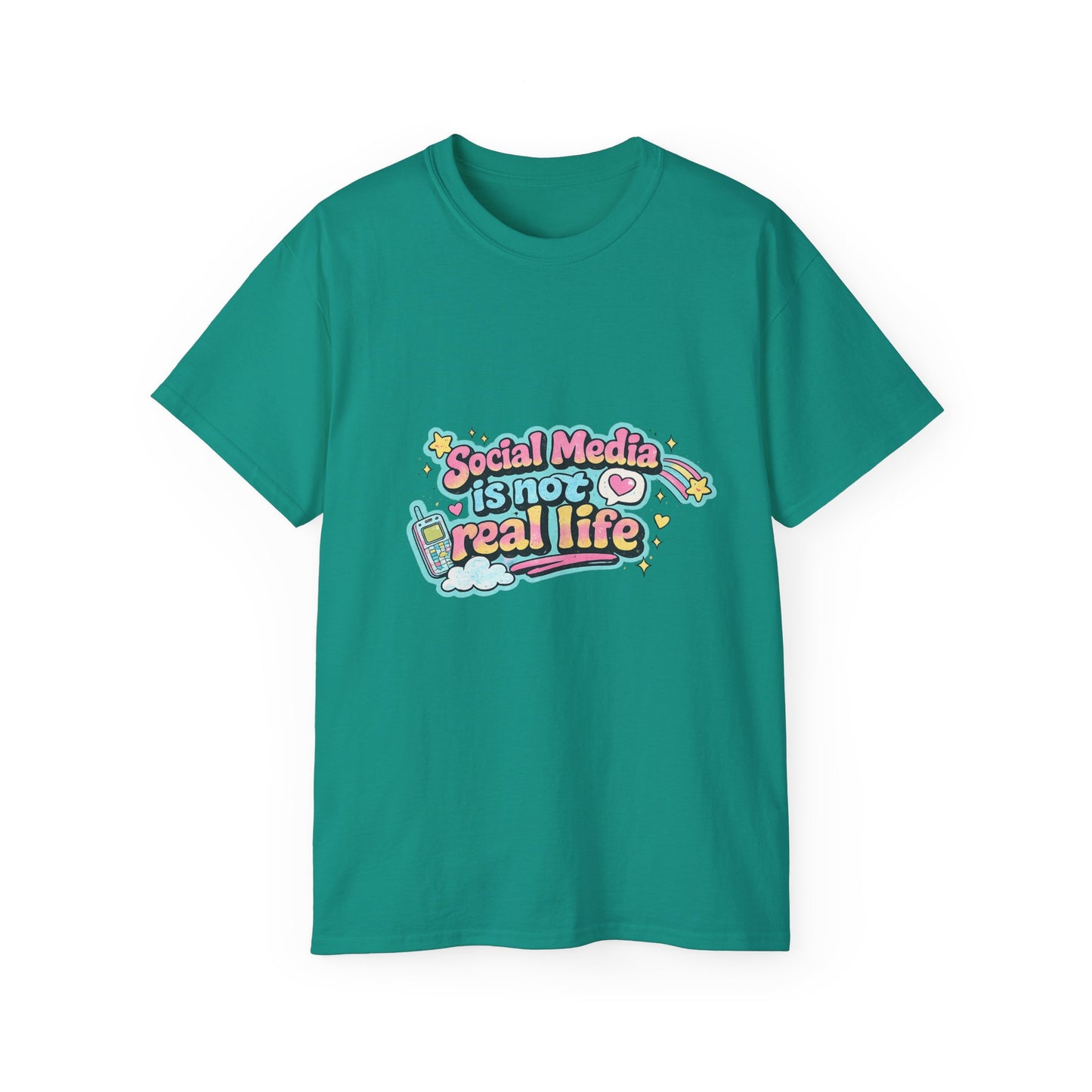 Social Media Is Not Real Life Tee