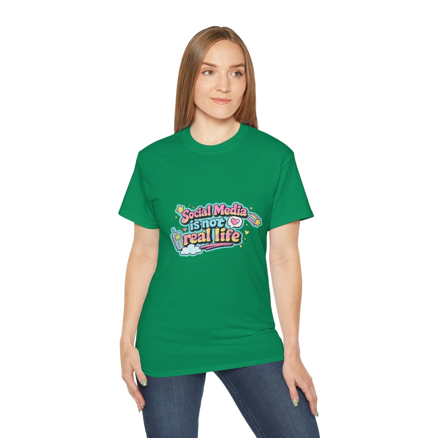 Social Media Is Not Real Life Tee