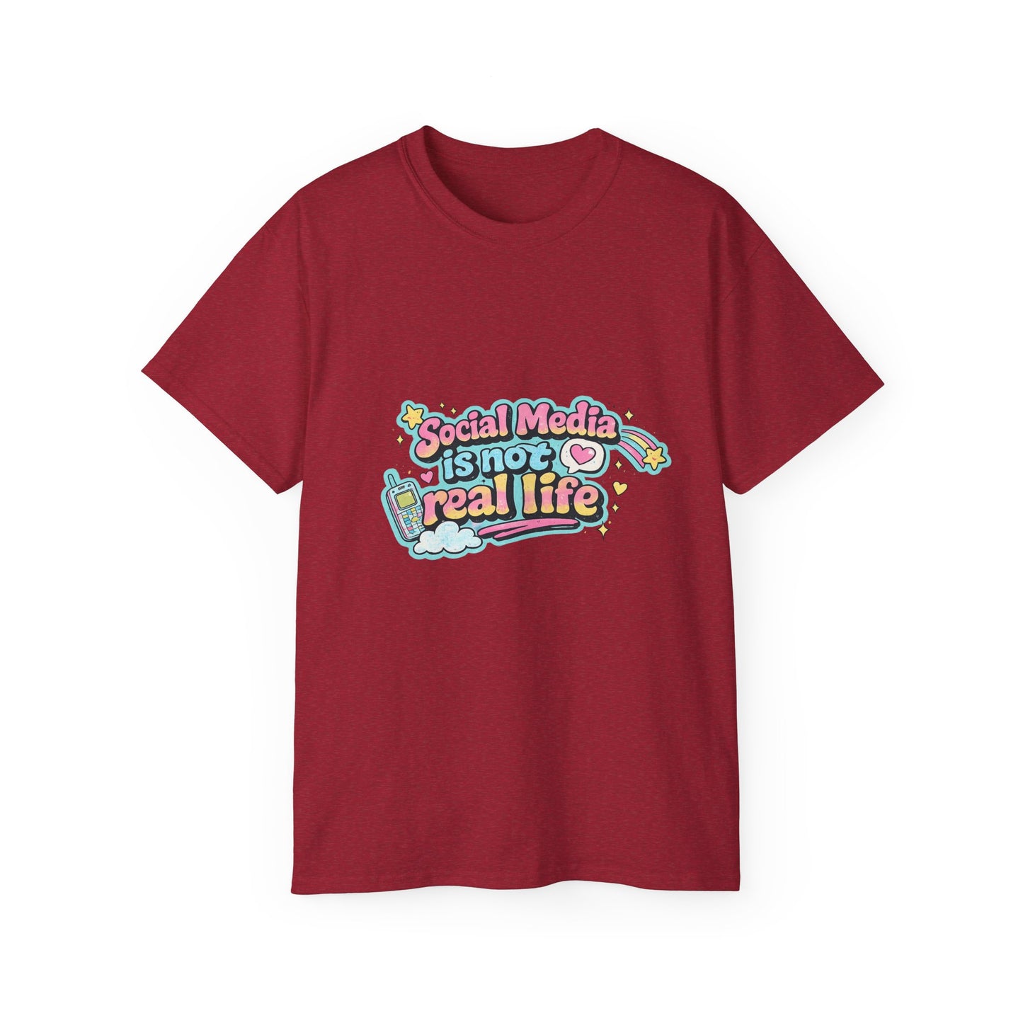Social Media Is Not Real Life Tee