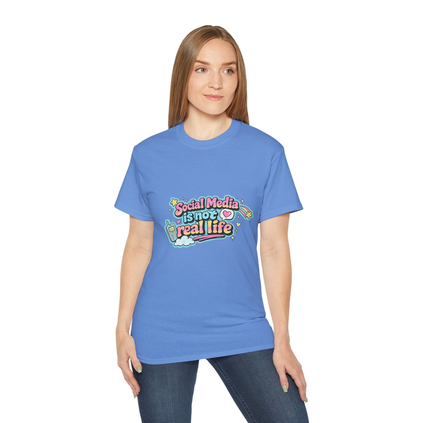 Social Media Is Not Real Life Tee