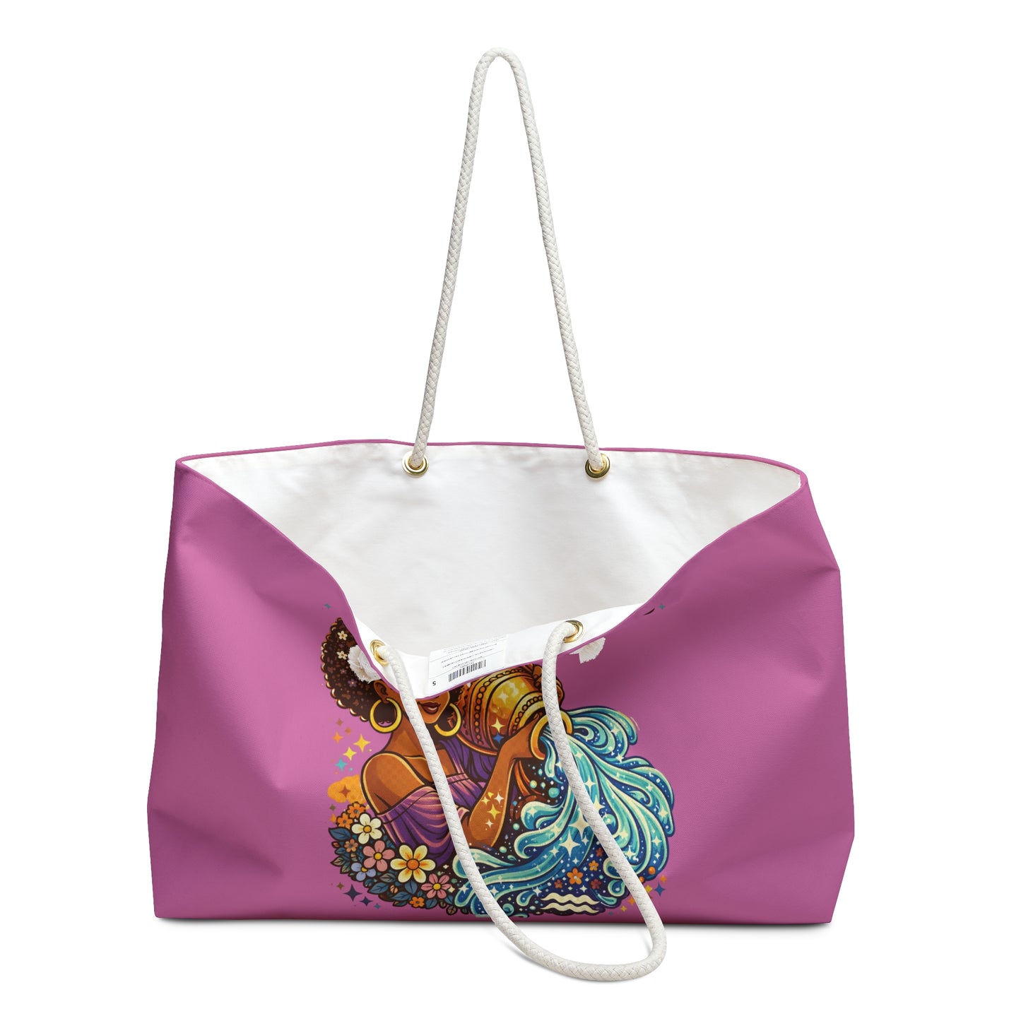 Aquarius Weekender Bag – Zodiac Tote with Jan 20–Feb 18 Design