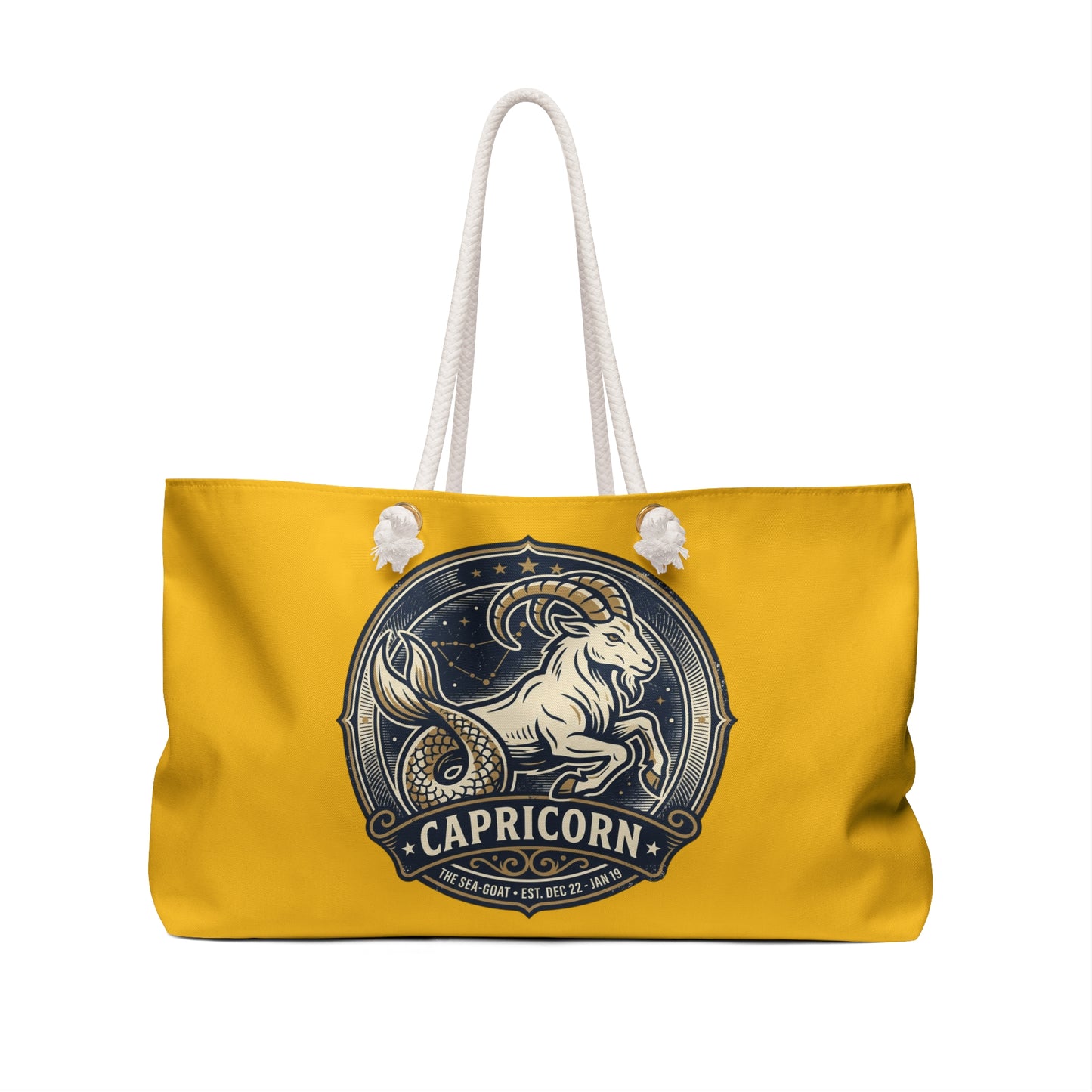 Capricorn Astrology Weekender Bag — Zodiac Afro Goddess Travel Tote