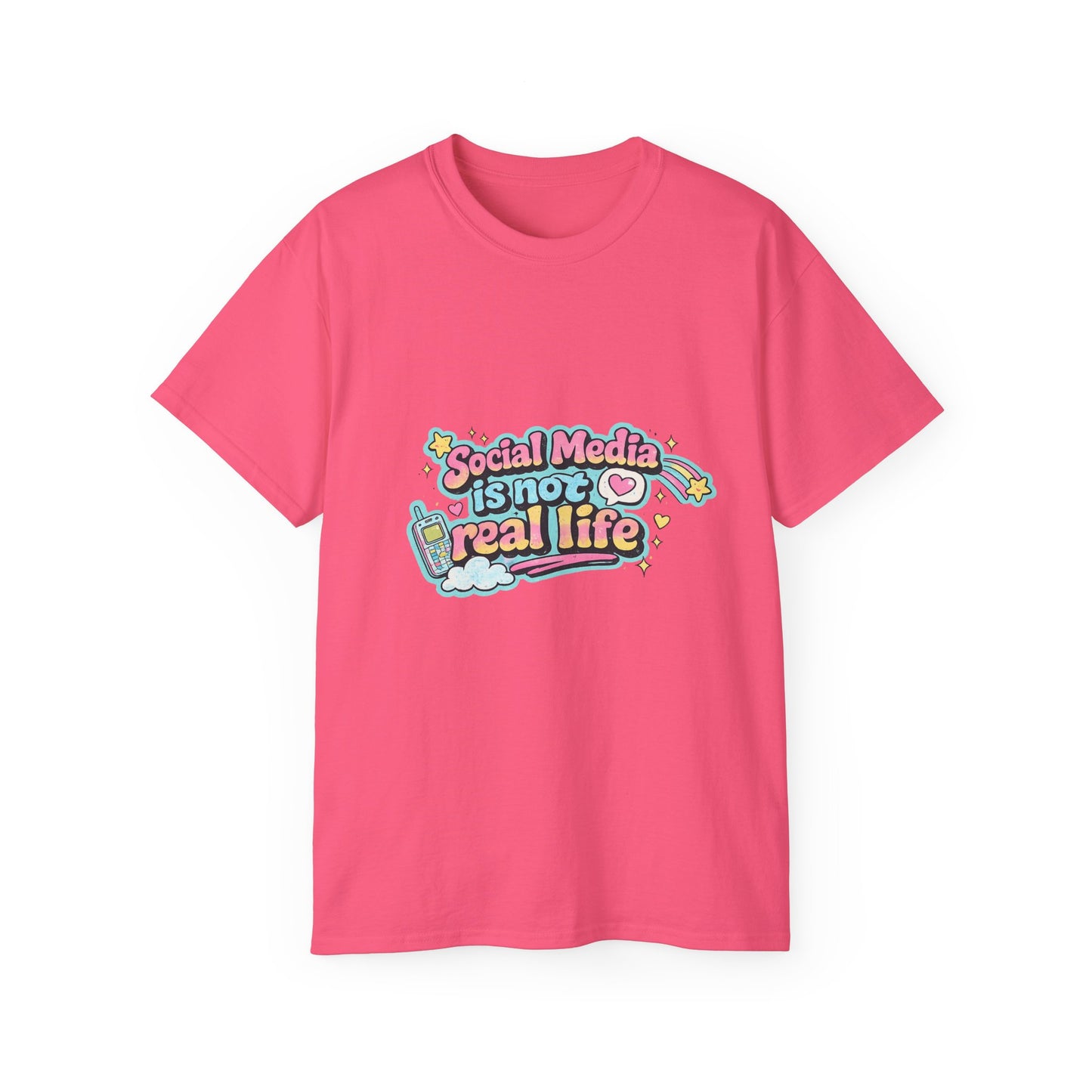Social Media Is Not Real Life Tee
