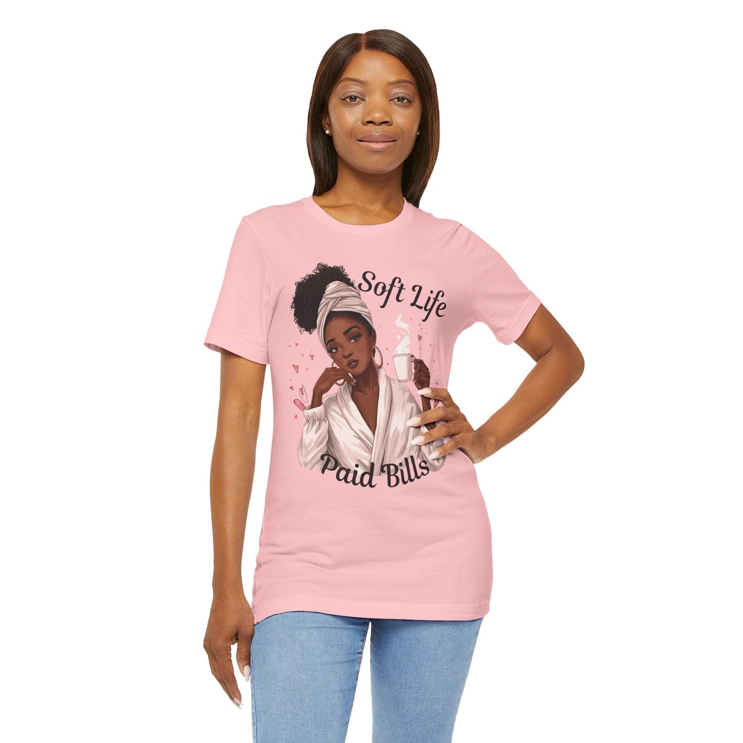 Soft Life Paid Bills Tee | Funny Financial Shirt, Casual Graphic Tee