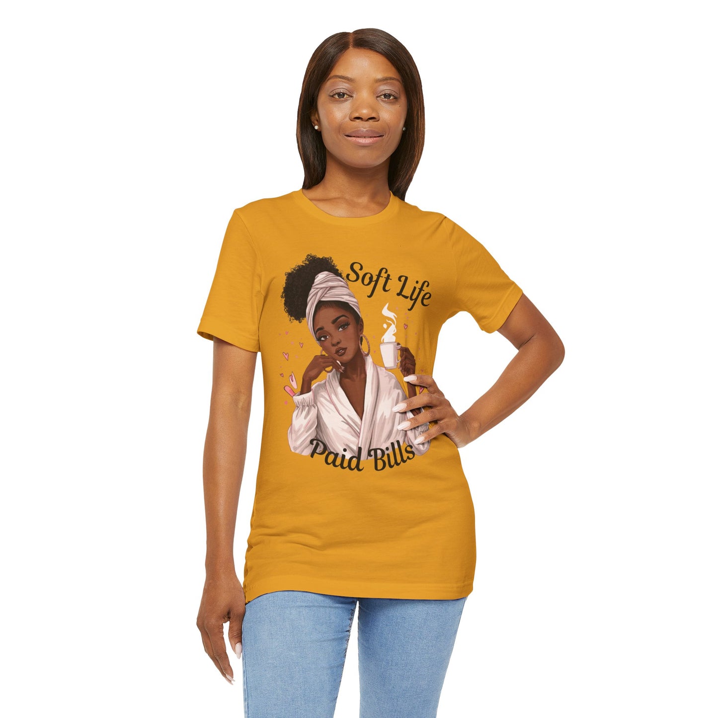 Soft Life Paid Bills Tee | Funny Financial Shirt, Casual Graphic Tee